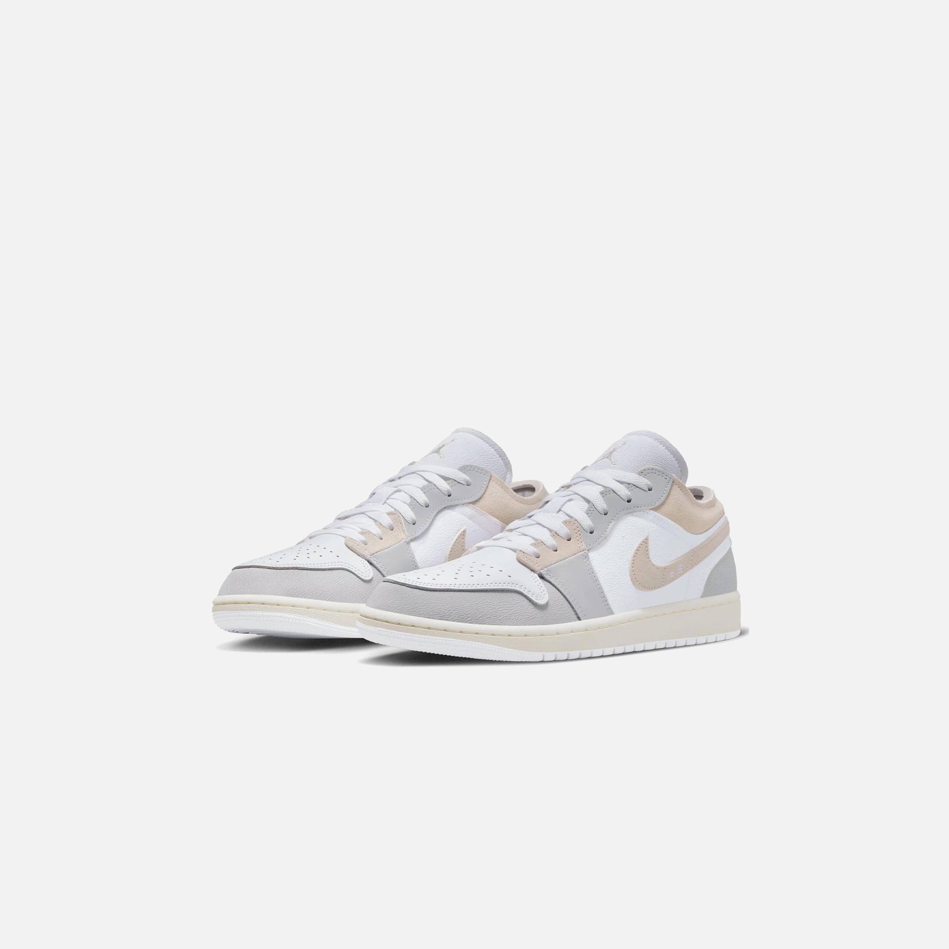 Nike Air Jordan 1 Grade School Low SE Craft - Tech Grey / Light Orewood Brown / White / Sail