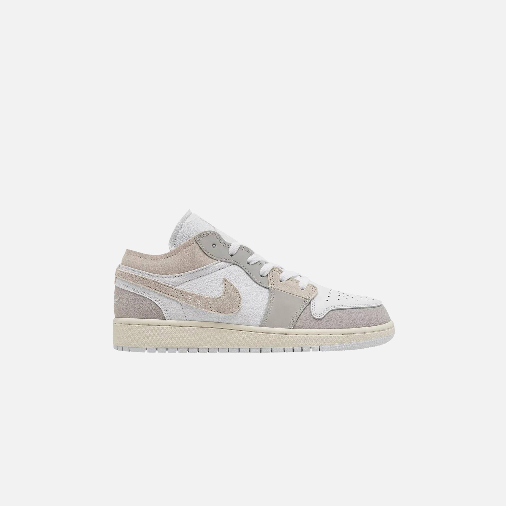 Nike Air Jordan 1 Grade School Low SE Craft - Tech Grey / Light Orewood Brown / White / Sail