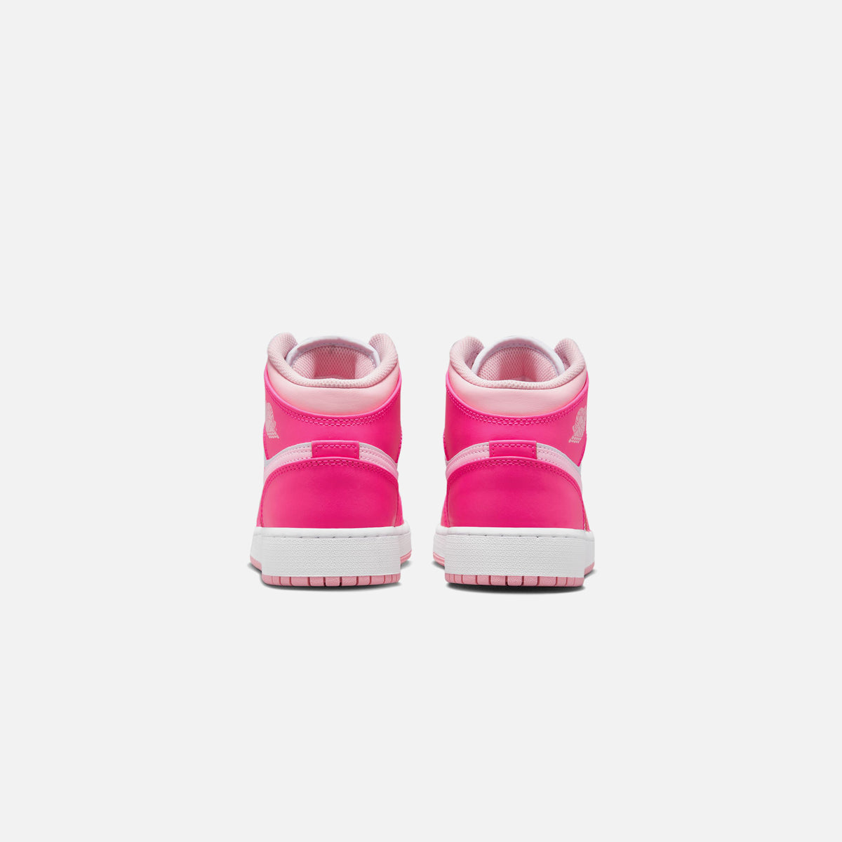 Nike Grade School Air Jordan 1 Mid - White / Med Soft Pink / Fierce Pink