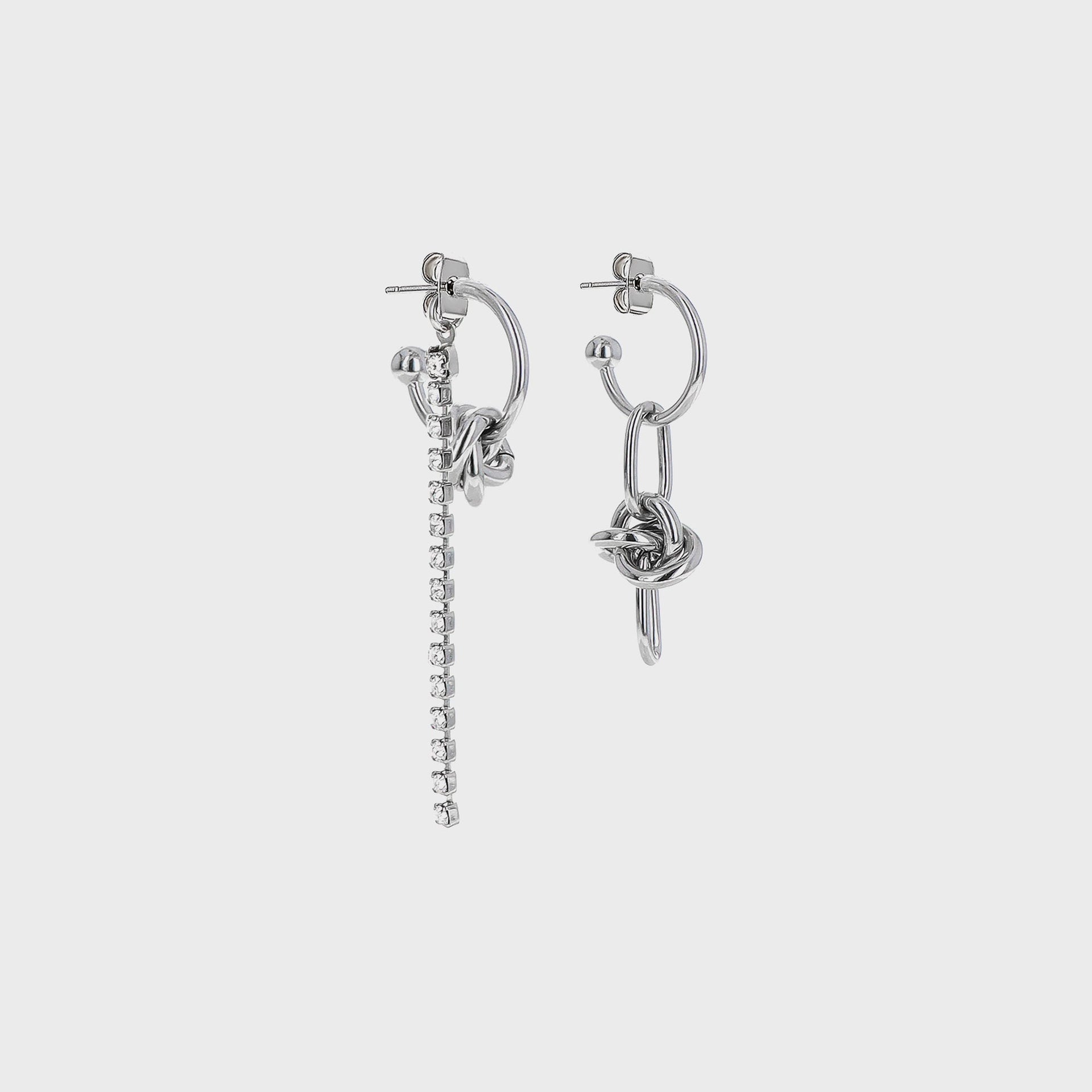 Justine Clenquet Daria Earring in Palladium
