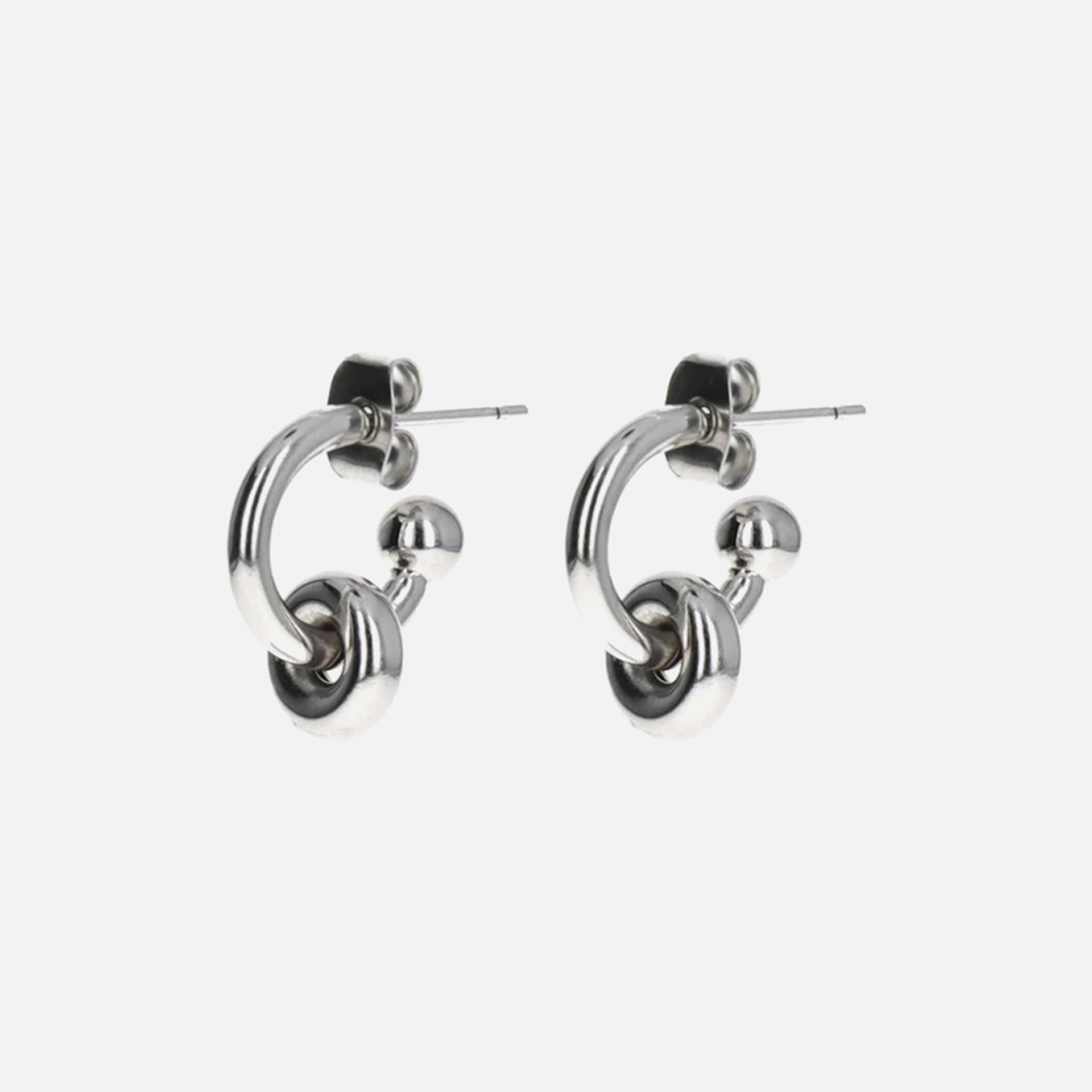 Justine Clenquet Ethan Earrings - Palladium