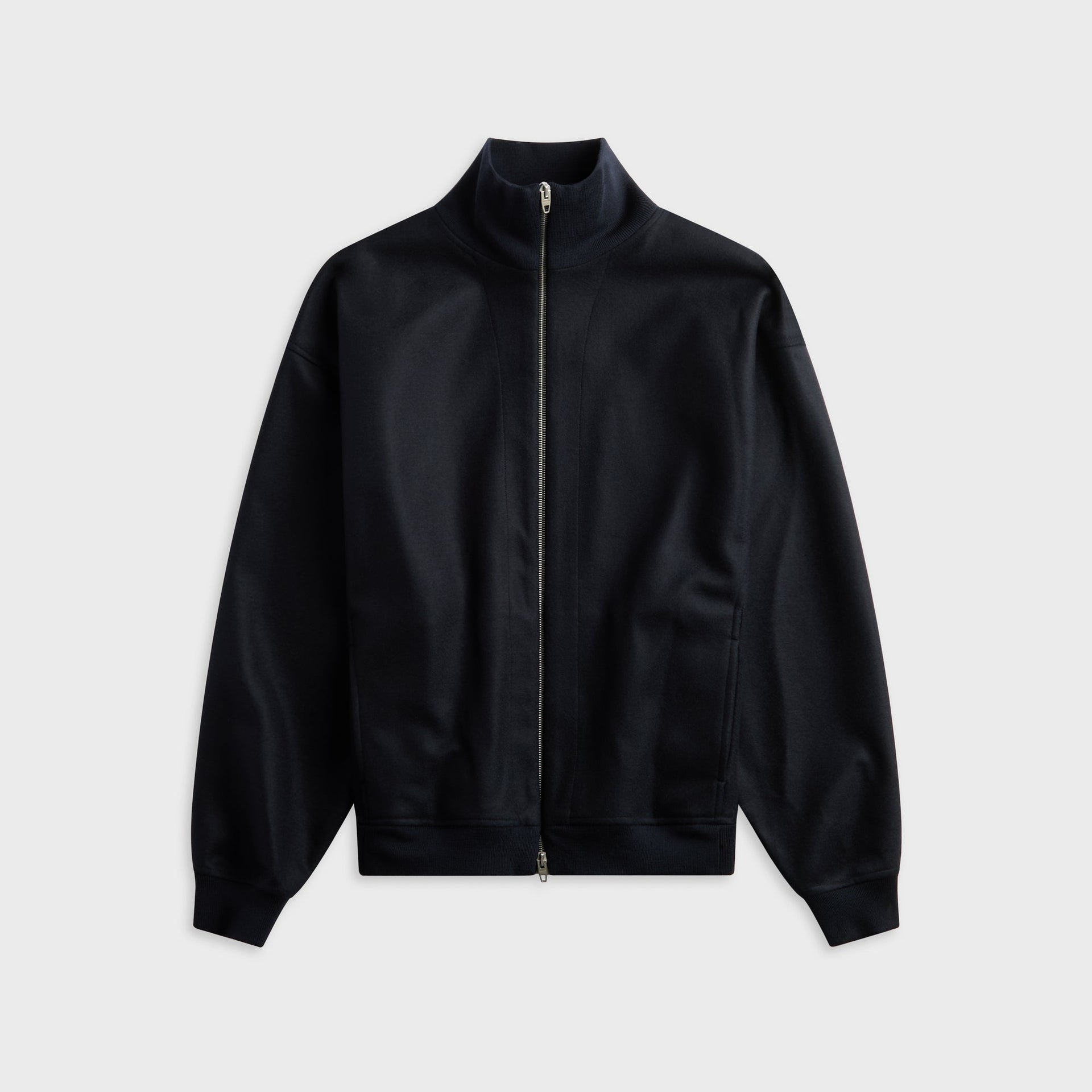 Jil Sander Wool Melton Zip-Up Jacket - Midnight