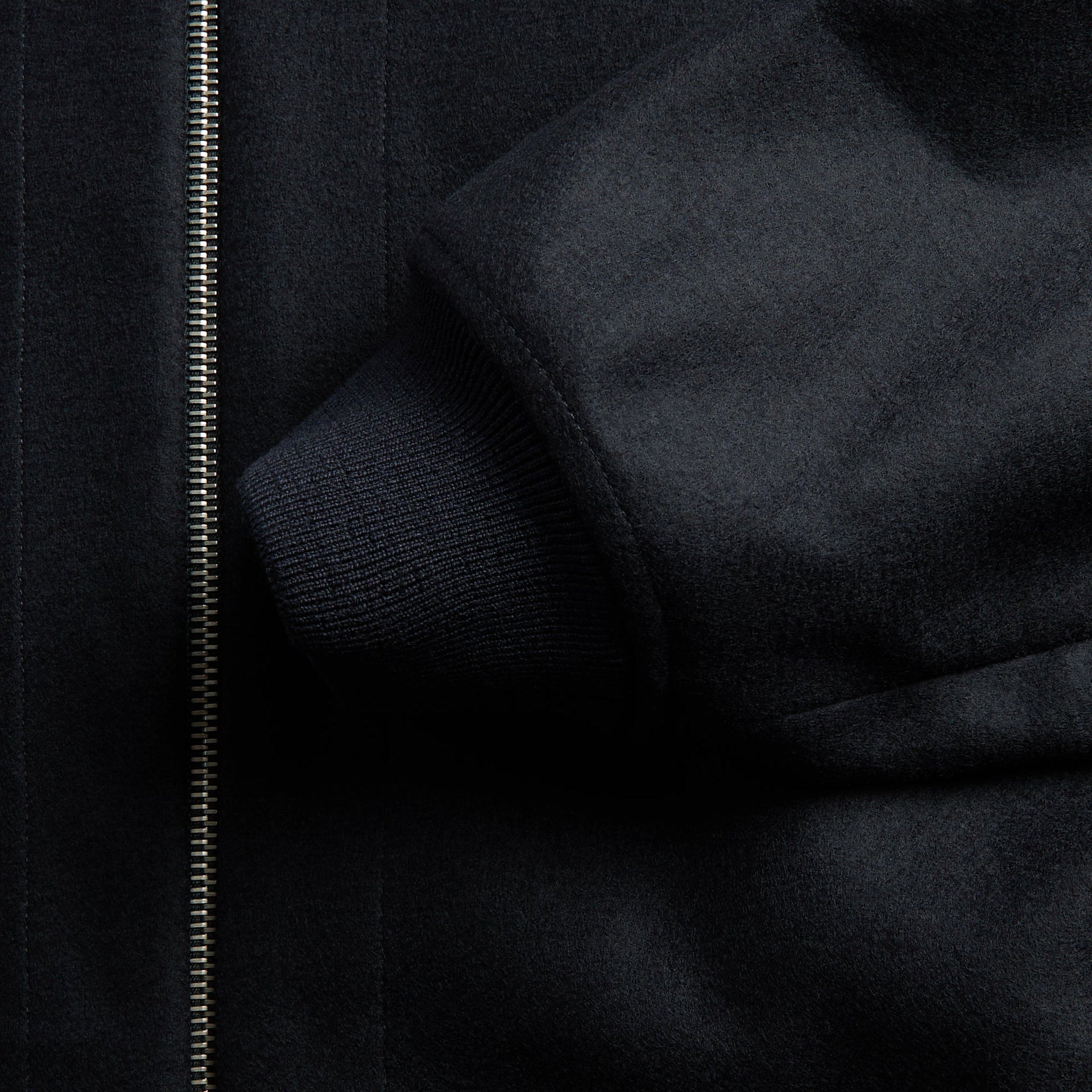 Jil Sander Wool Melton Zip-Up Jacket - Midnight