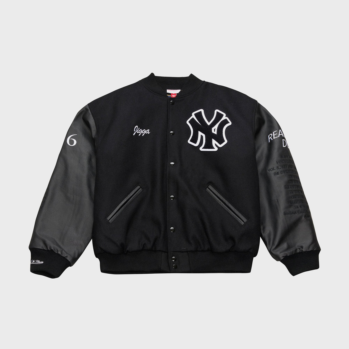 Mitchell & Ness x Jay-Z Reasonable Doubt x New York Yankees Varsity Full-Snap Jacket - Black