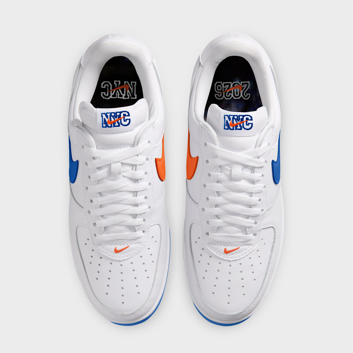 MADE-TO-ORDER | Nike Air Force 1 '01 "NYC" - White / Brilliant Orange / Rush Blue PH