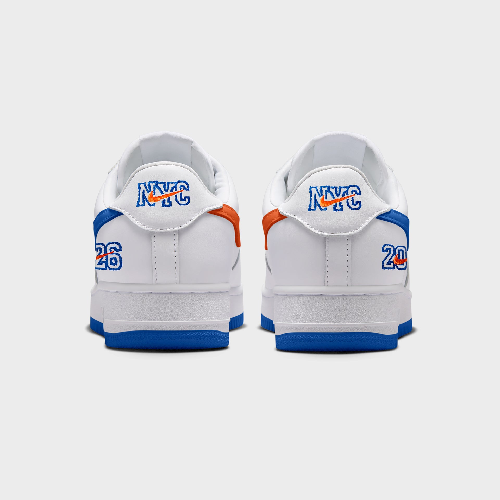 MADE-TO-ORDER | Nike Air Force 1 '01 "NYC" - White / Brilliant Orange / Rush Blue PH