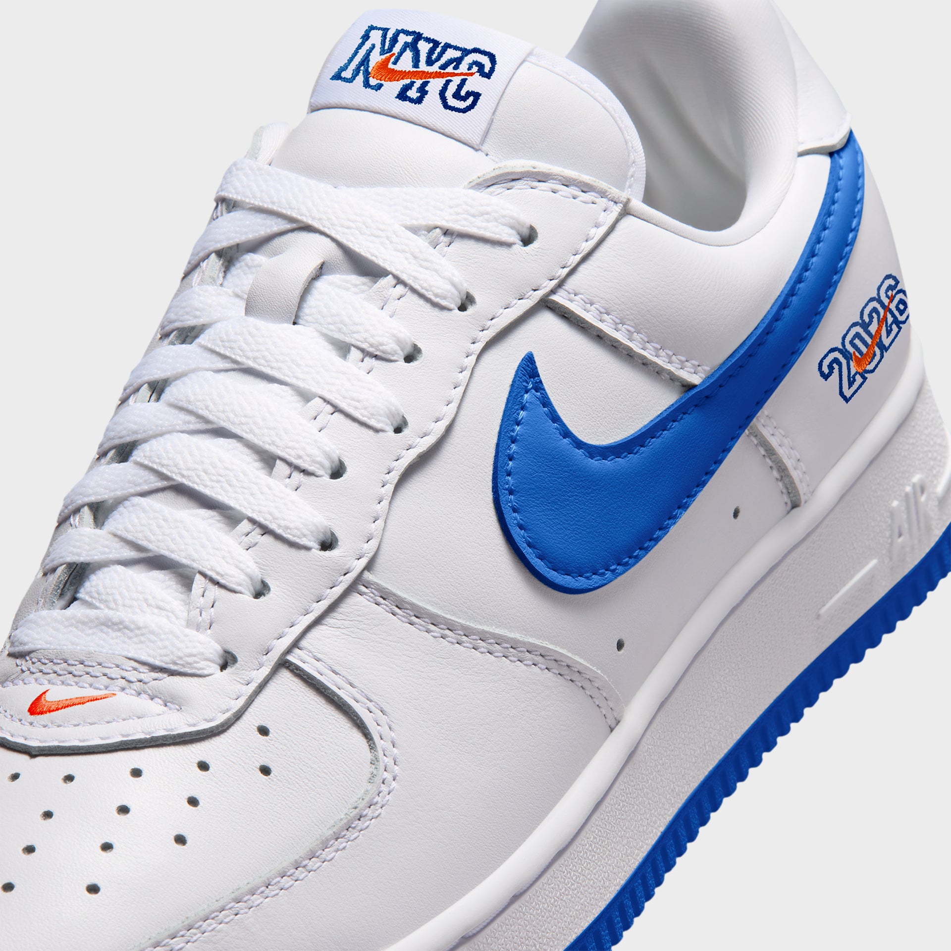 MADE-TO-ORDER | Nike Air Force 1 '01 "NYC" - White / Brilliant Orange / Rush Blue PH