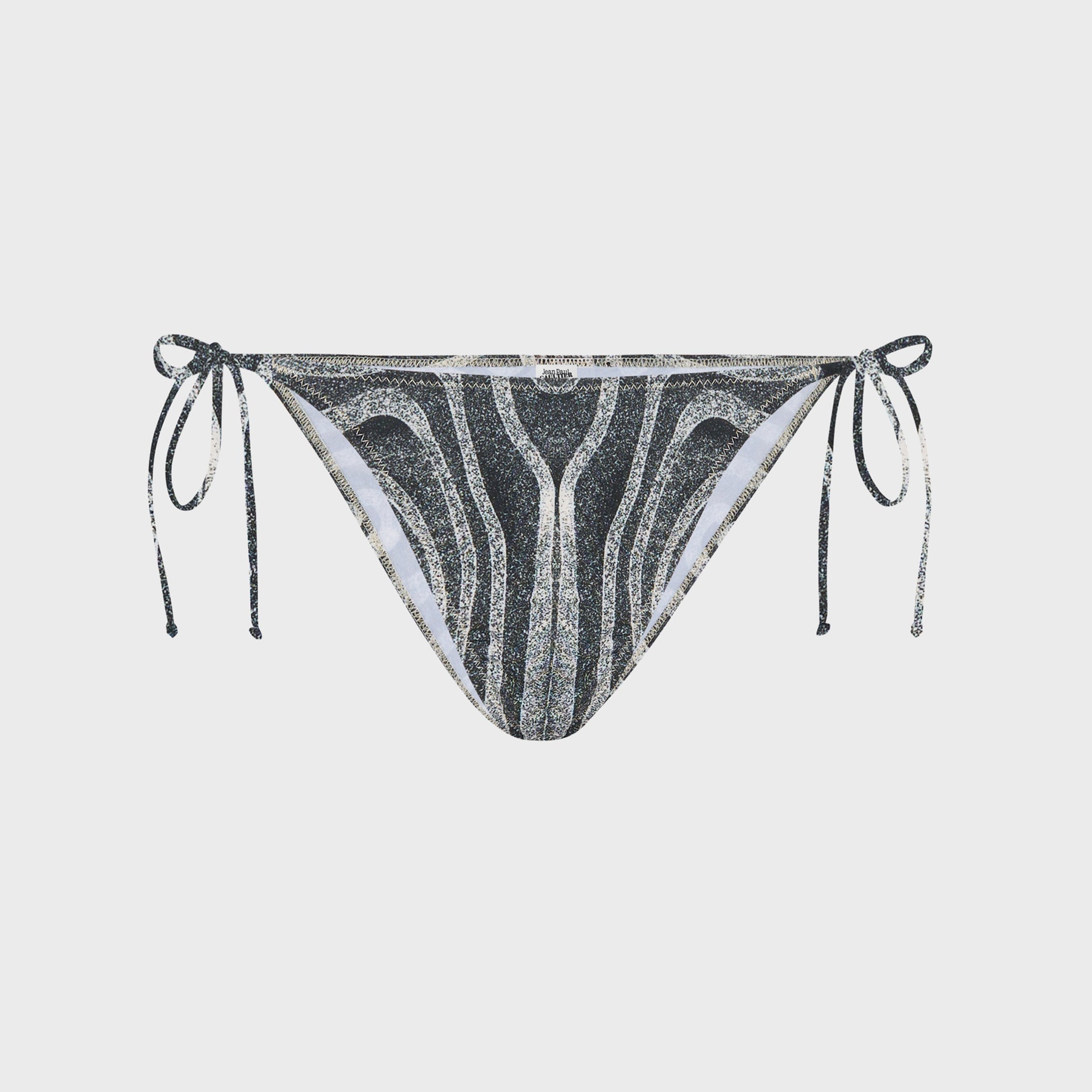 Jean Paul Gaultier Bikini Bottom Printed  Spiral - Black