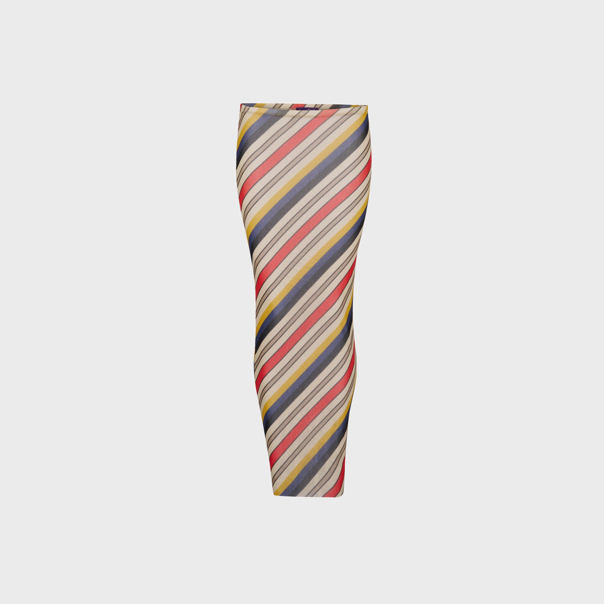 Jean Paul Gaultier Retro Stripe Printed Mesh Maxi Skirt - Multi