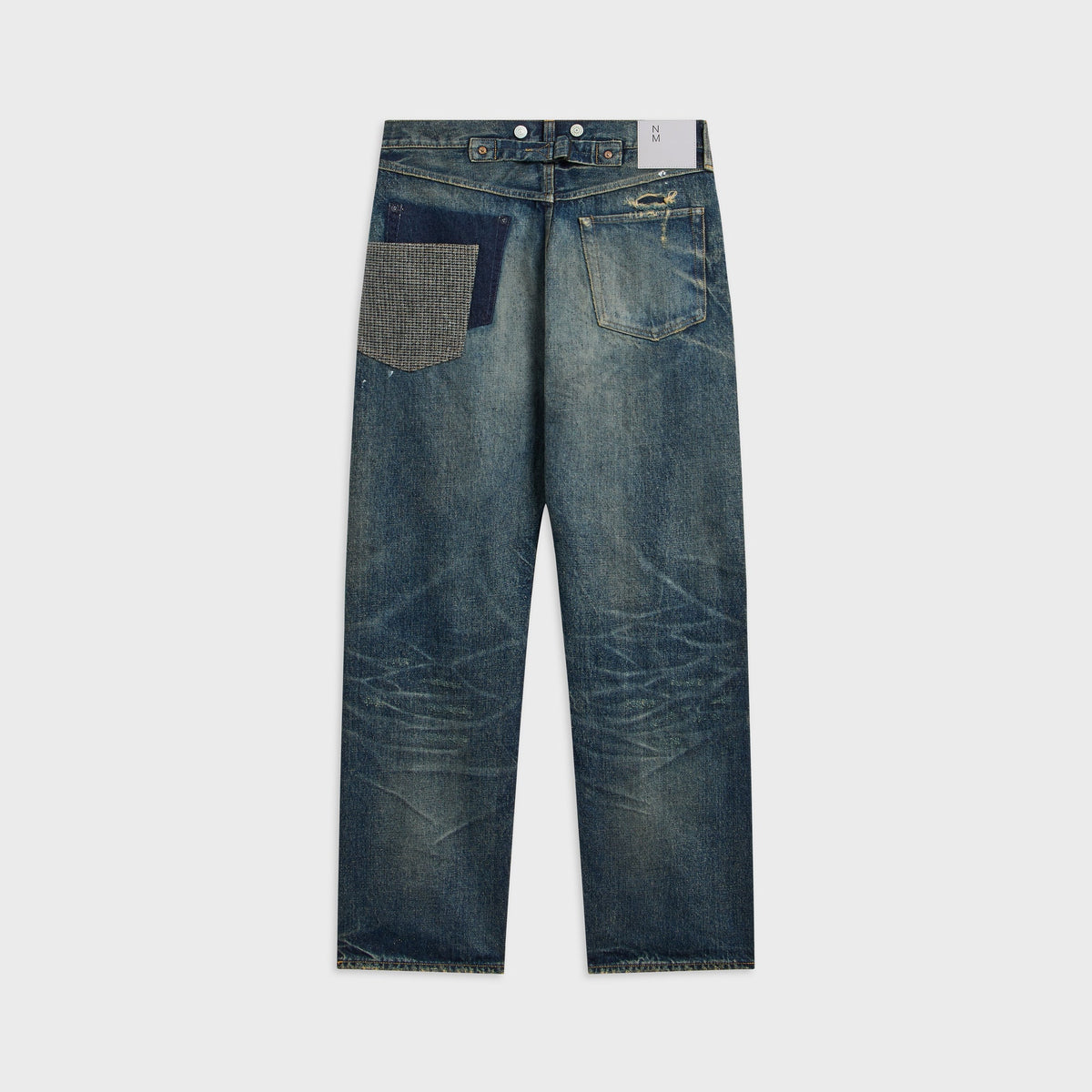 Junya Watanabe MAN Distressed Five Pocket Jean - Indigo / Grey / Black