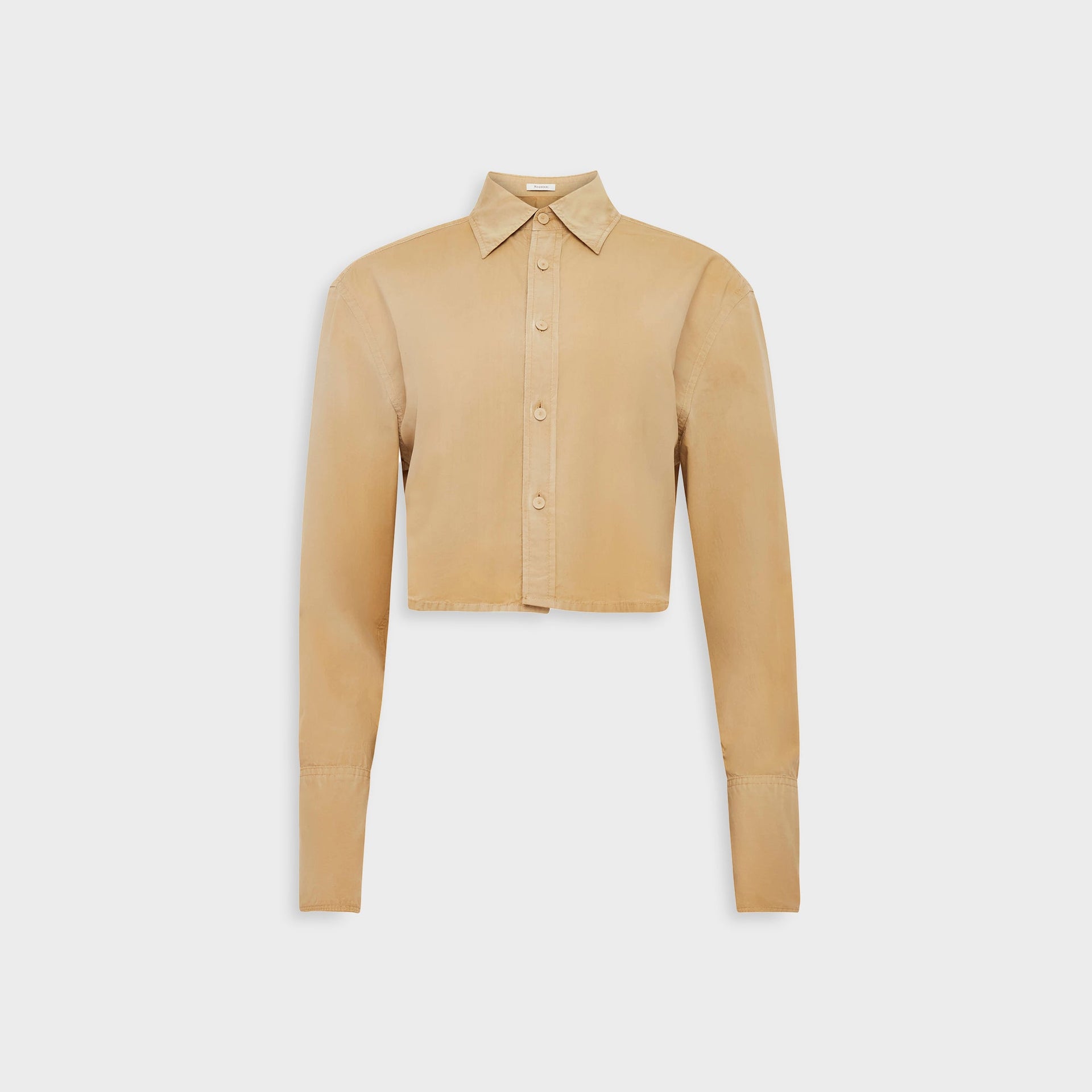 JW Anderson Garment Dye Cropped Shirt in Light Tobacco