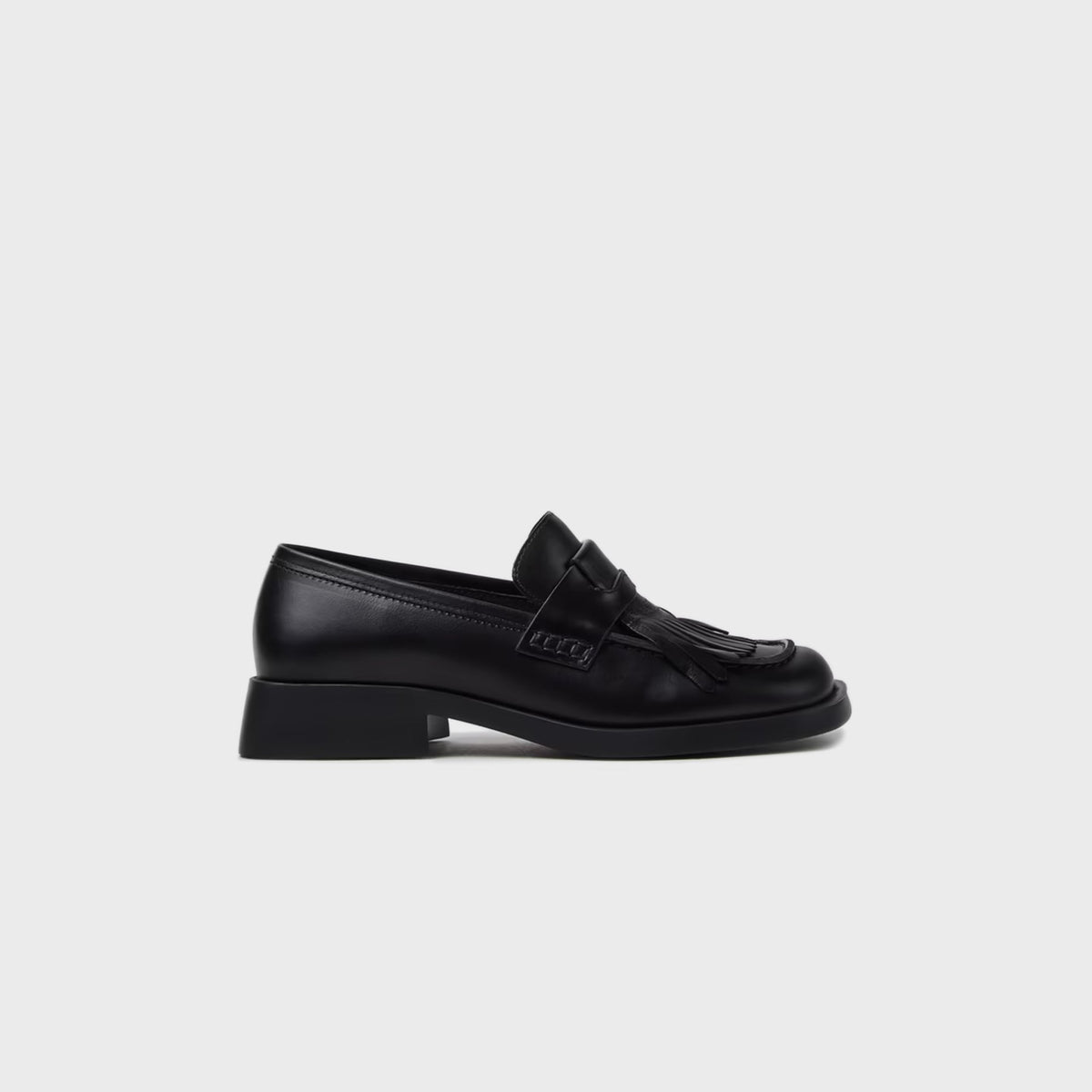 Camper WMNS Twins Fringed Loafers - Black