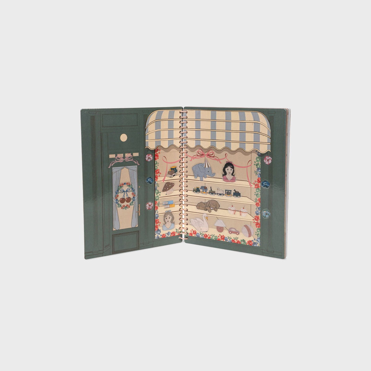 Konges Sløjd My Sticker Book in Blush, open spread showing illustrated sticker pages