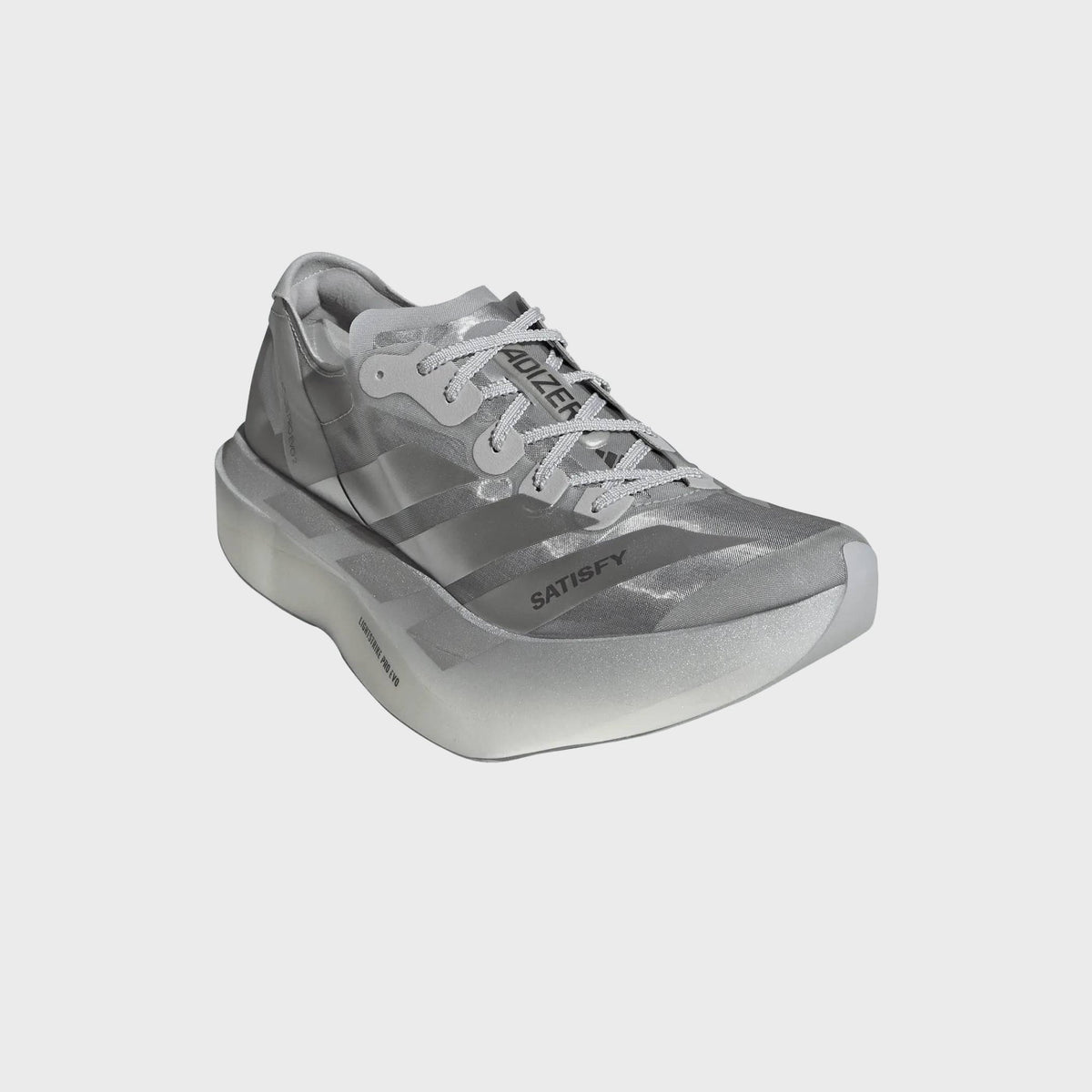 adidas x SATISFY Adizero Adios Pro Evo 2 - Silver Metallic / Grey Two