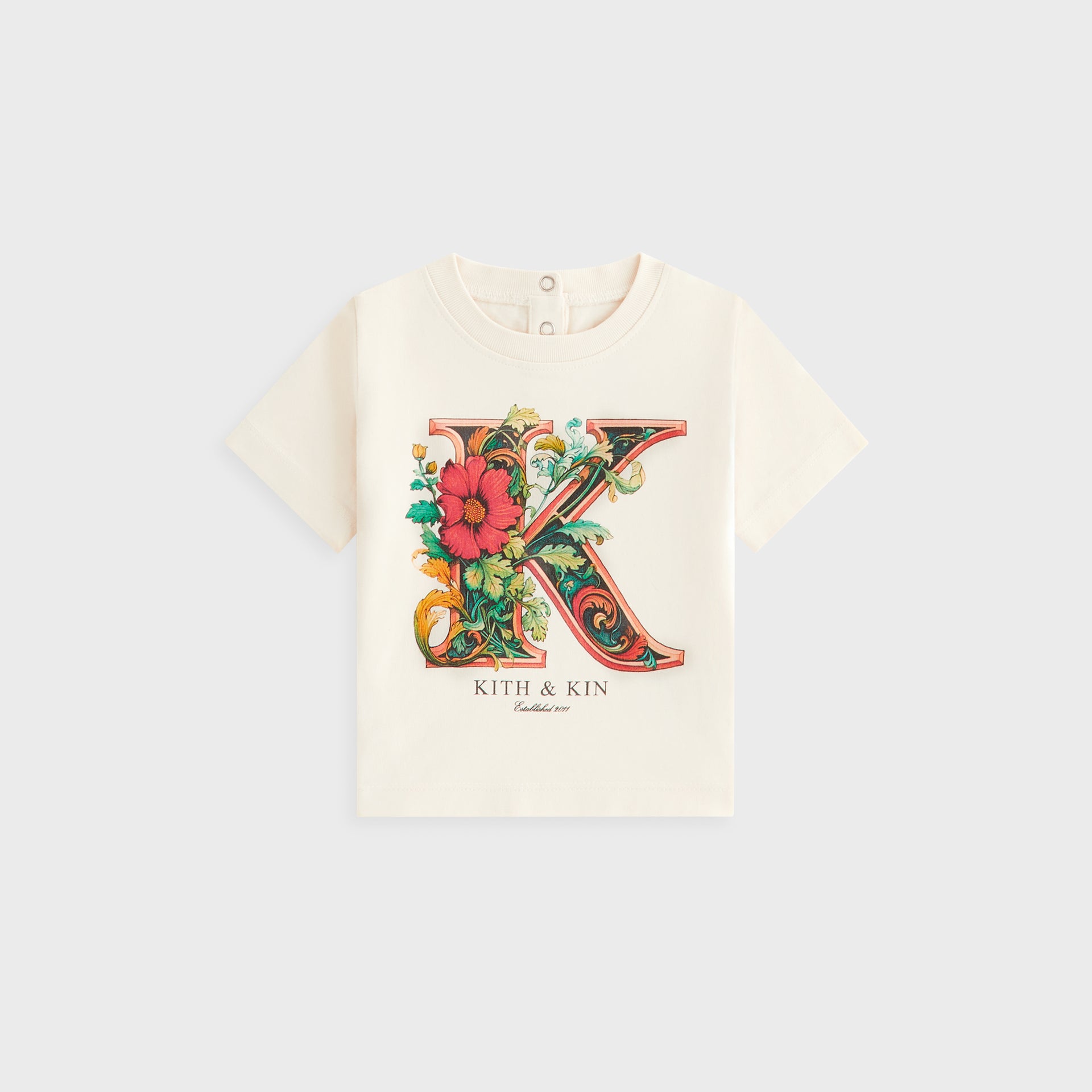 Kith Baby Floral K Tee in Sandrift