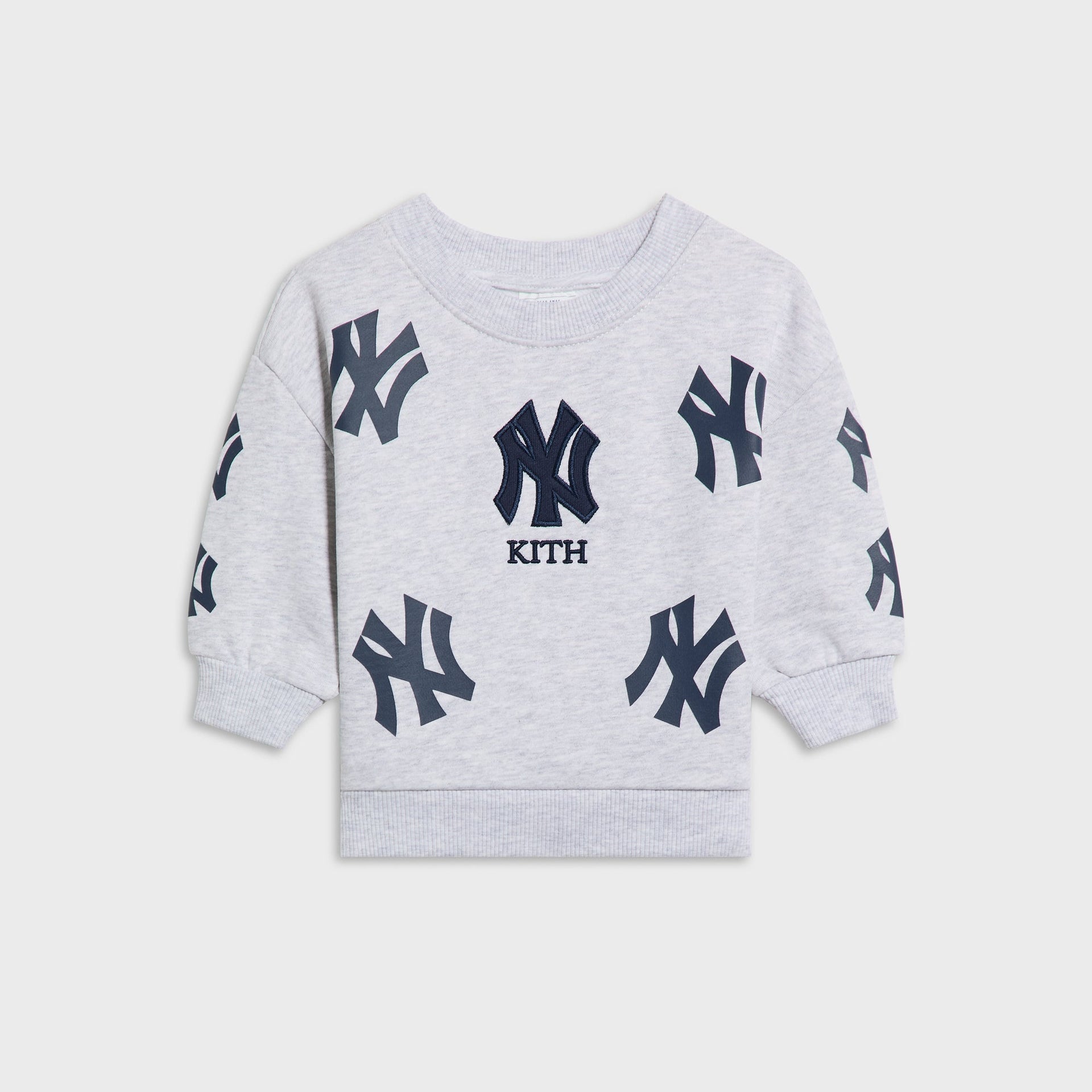 Kith Baby for the New York Yankees Nelson Crewneck - Light Heather Grey - PH
