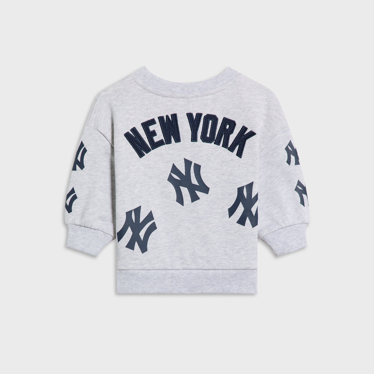 Kith Baby for the New York Yankees Nelson Crewneck - Light Heather Grey - PH