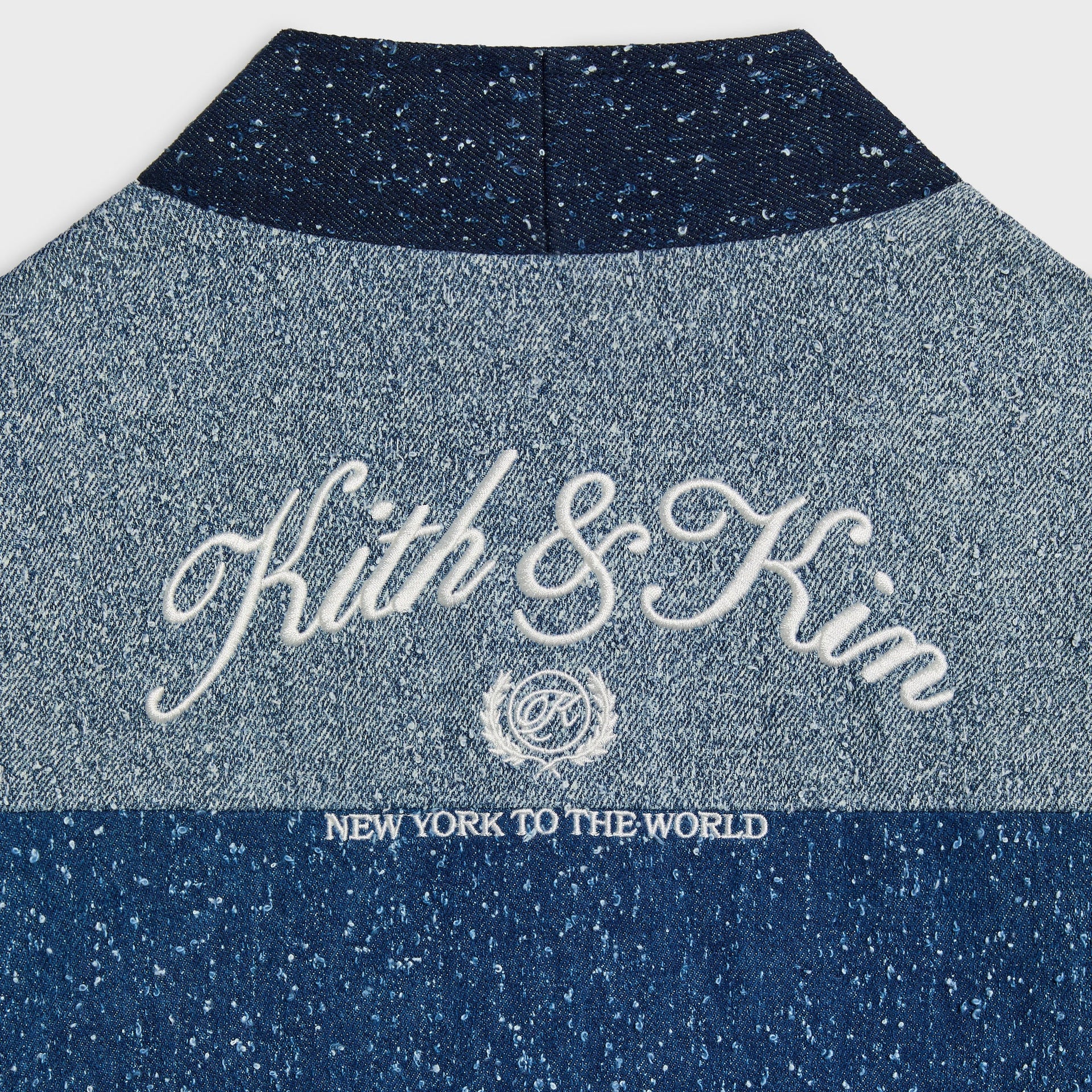 Kith Kids Patchwork Textured Denim Gi Shirt - Indigo