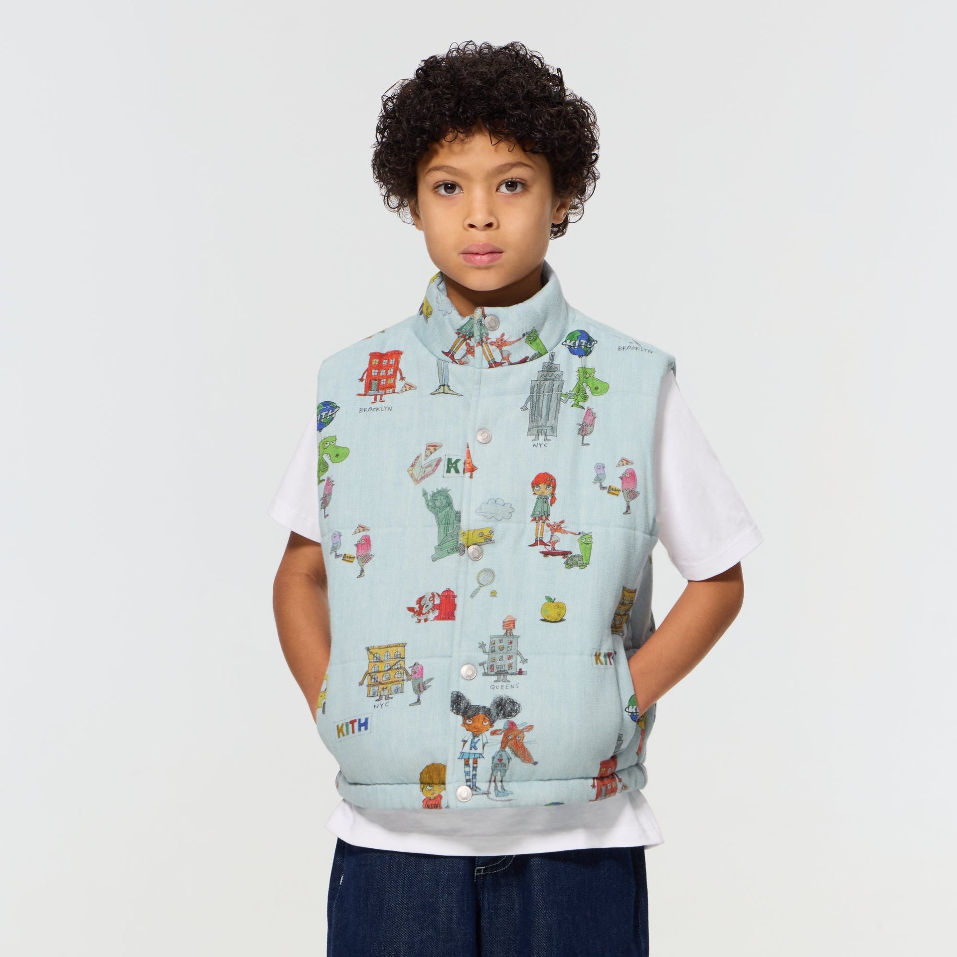 Kith Kids for Matthew Langille Puffer Vest - Polar - PH