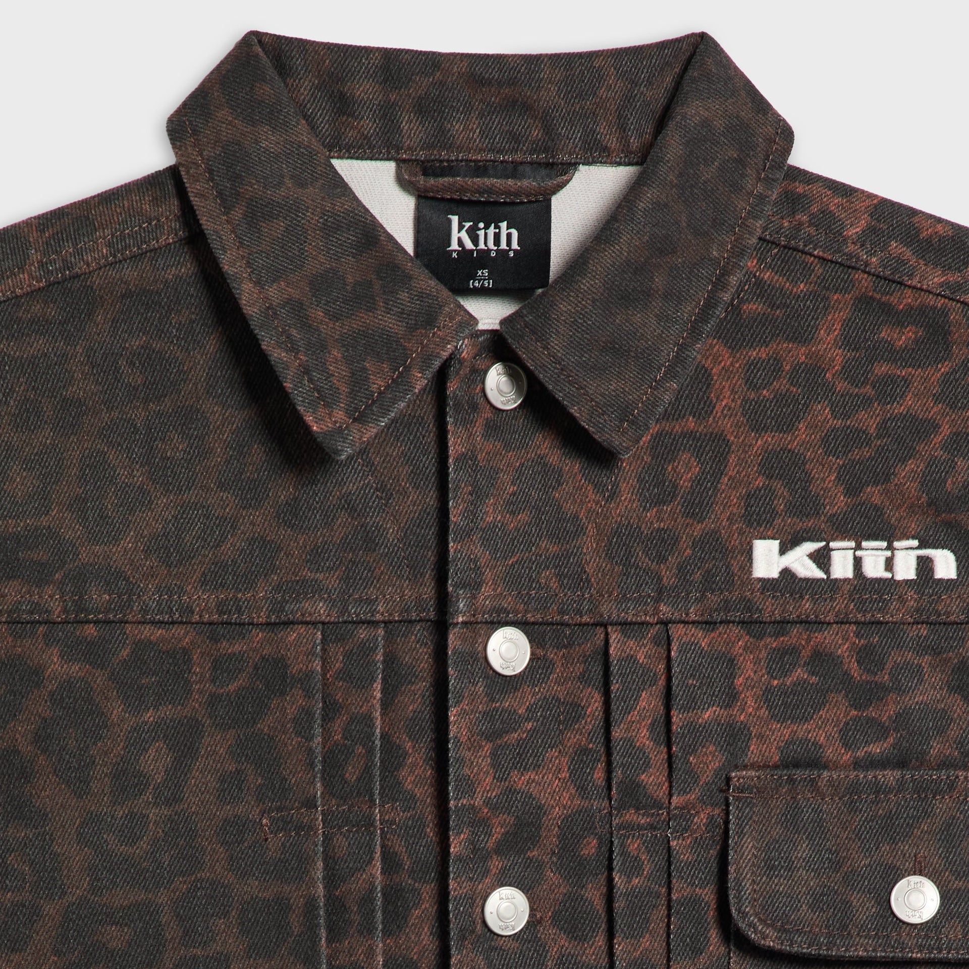 Kith Kids Leopard Alonzo Denim Jacket - Incognito
