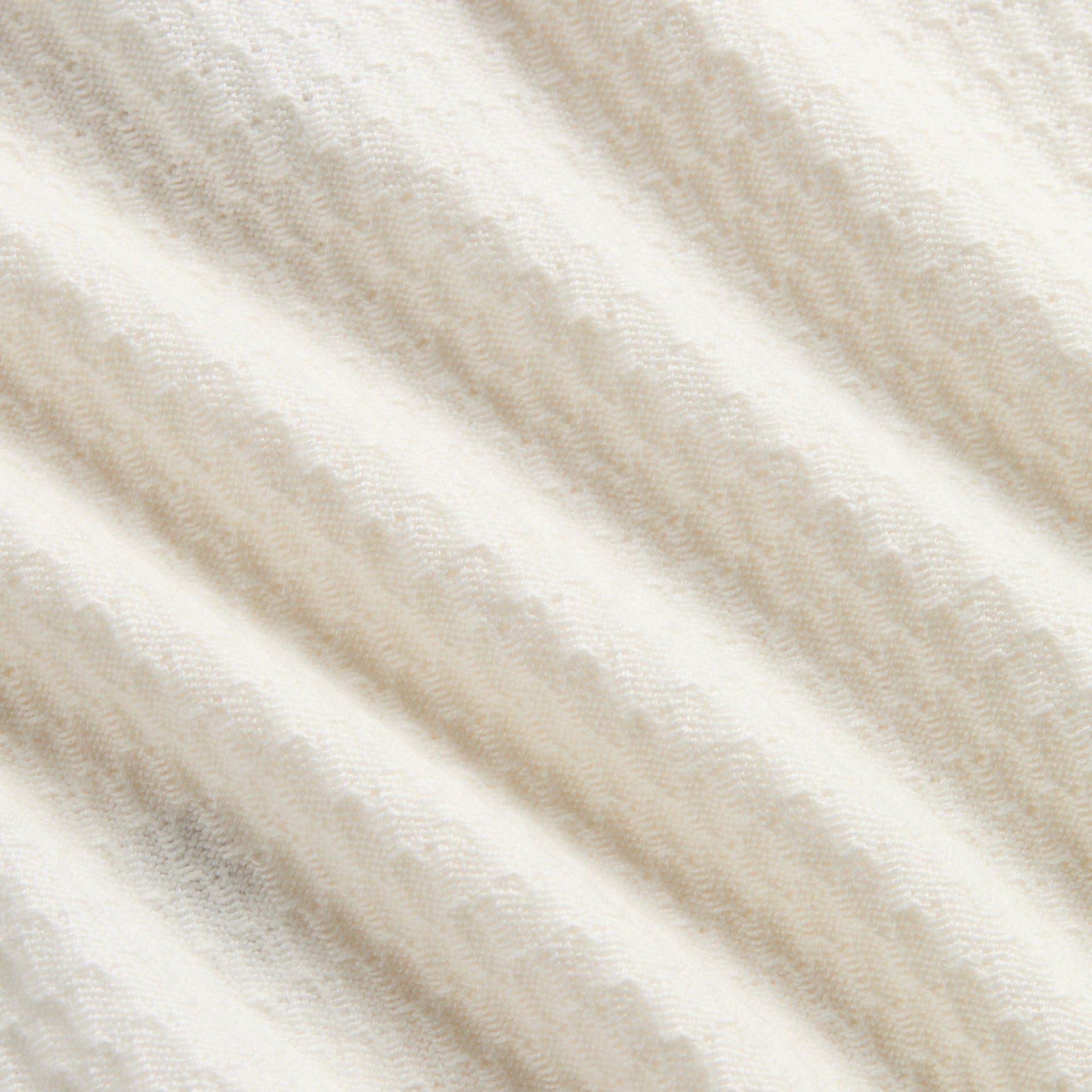 Close-up of Silk cream textured knit fabric on Kith Kids Knit Taylen Crop Polo
