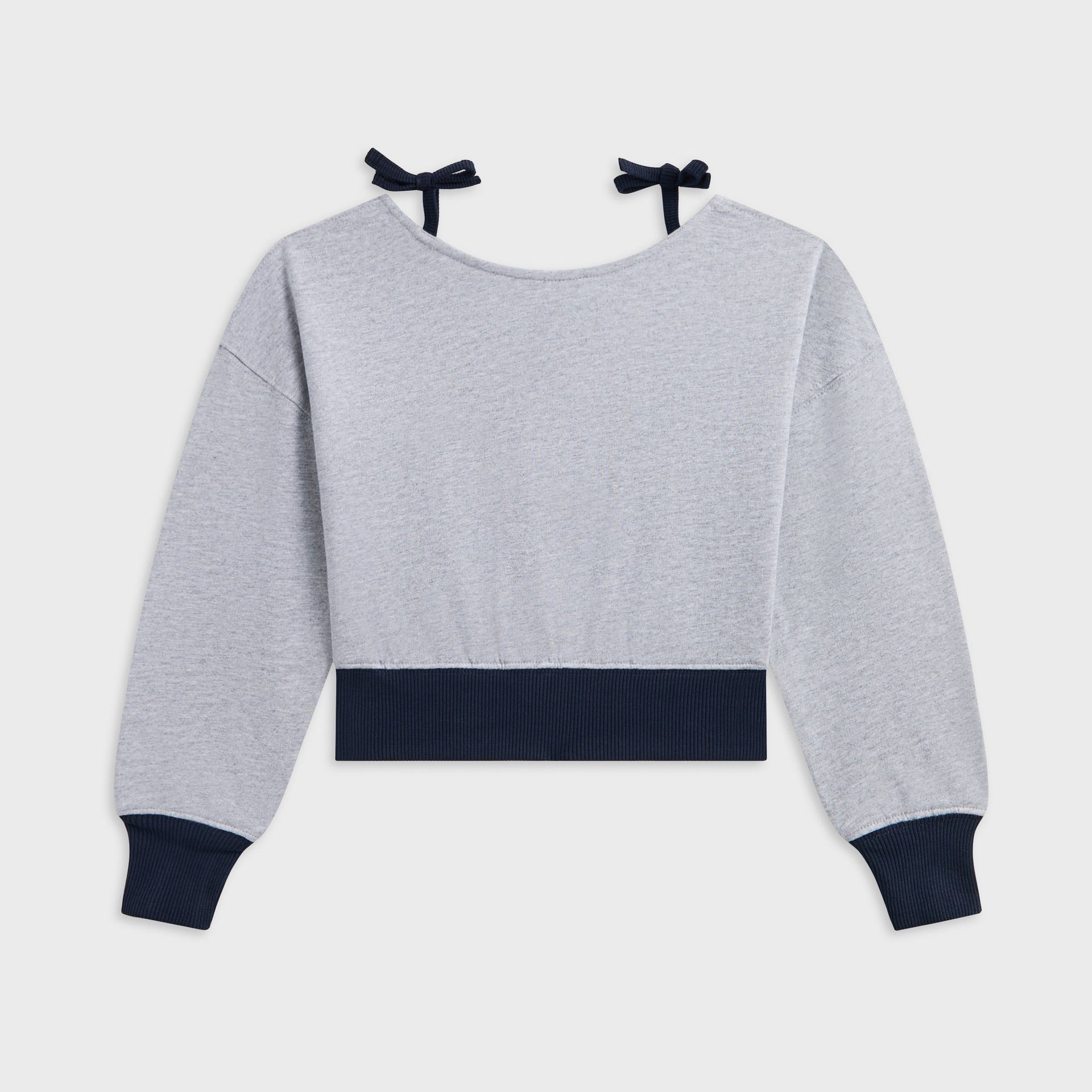 Kith Kids Tatyana Cropped Pullover - Medium Heather Grey