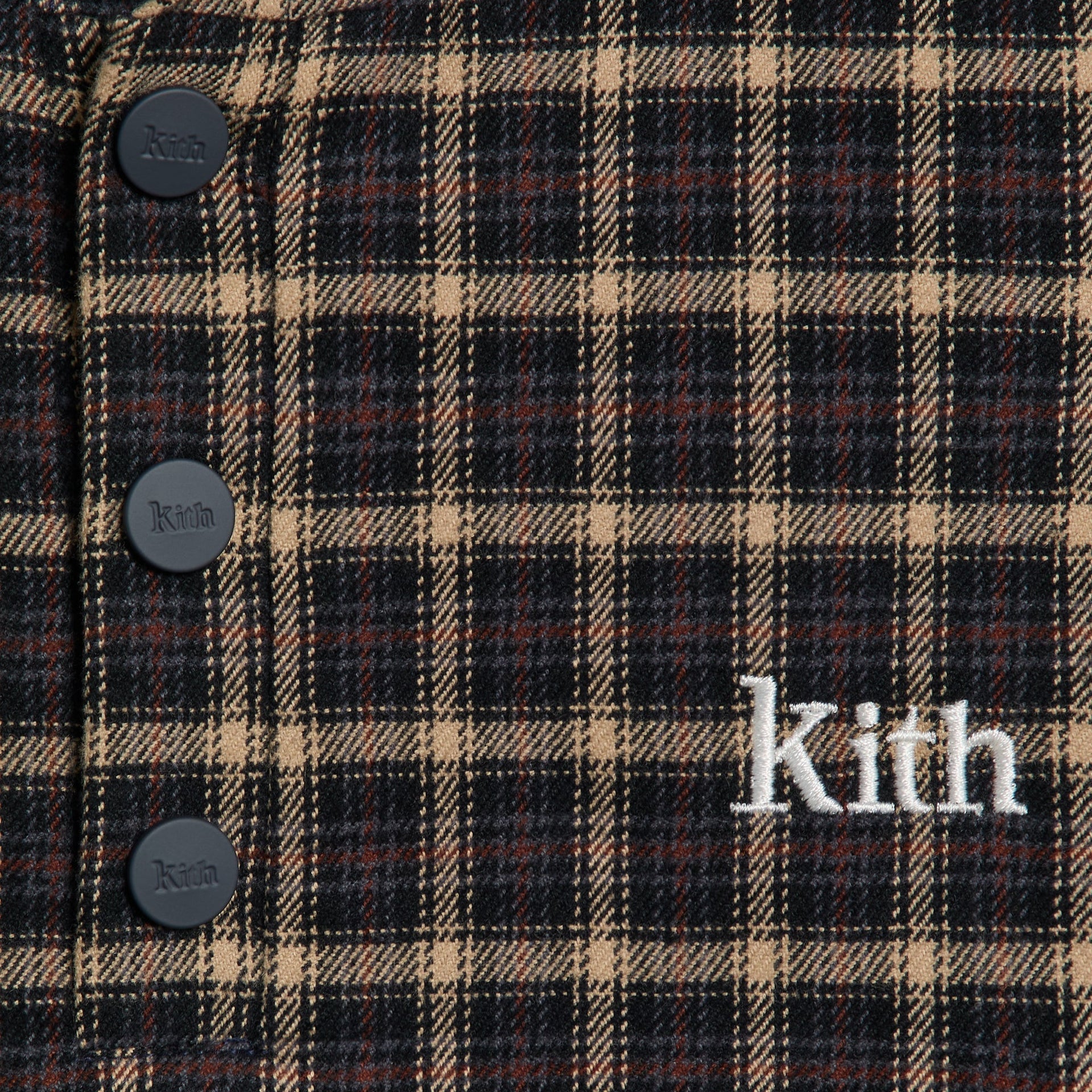 Kith Kids Micro Plaid Snap Harrison Hoodie - Chest - PH