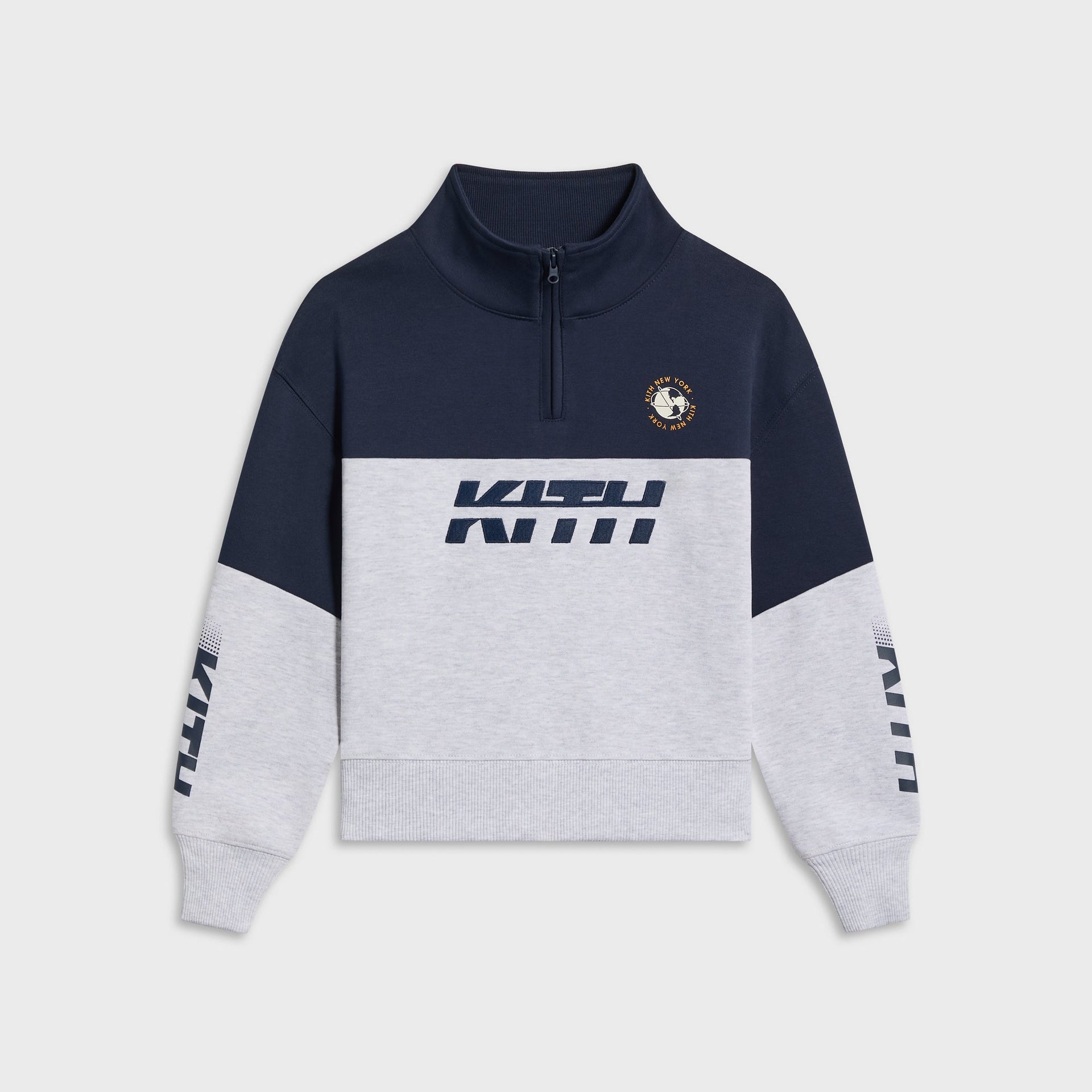 Kith Kids Logo Blocked Hunter Quarter Zip - Nocturnal - PH