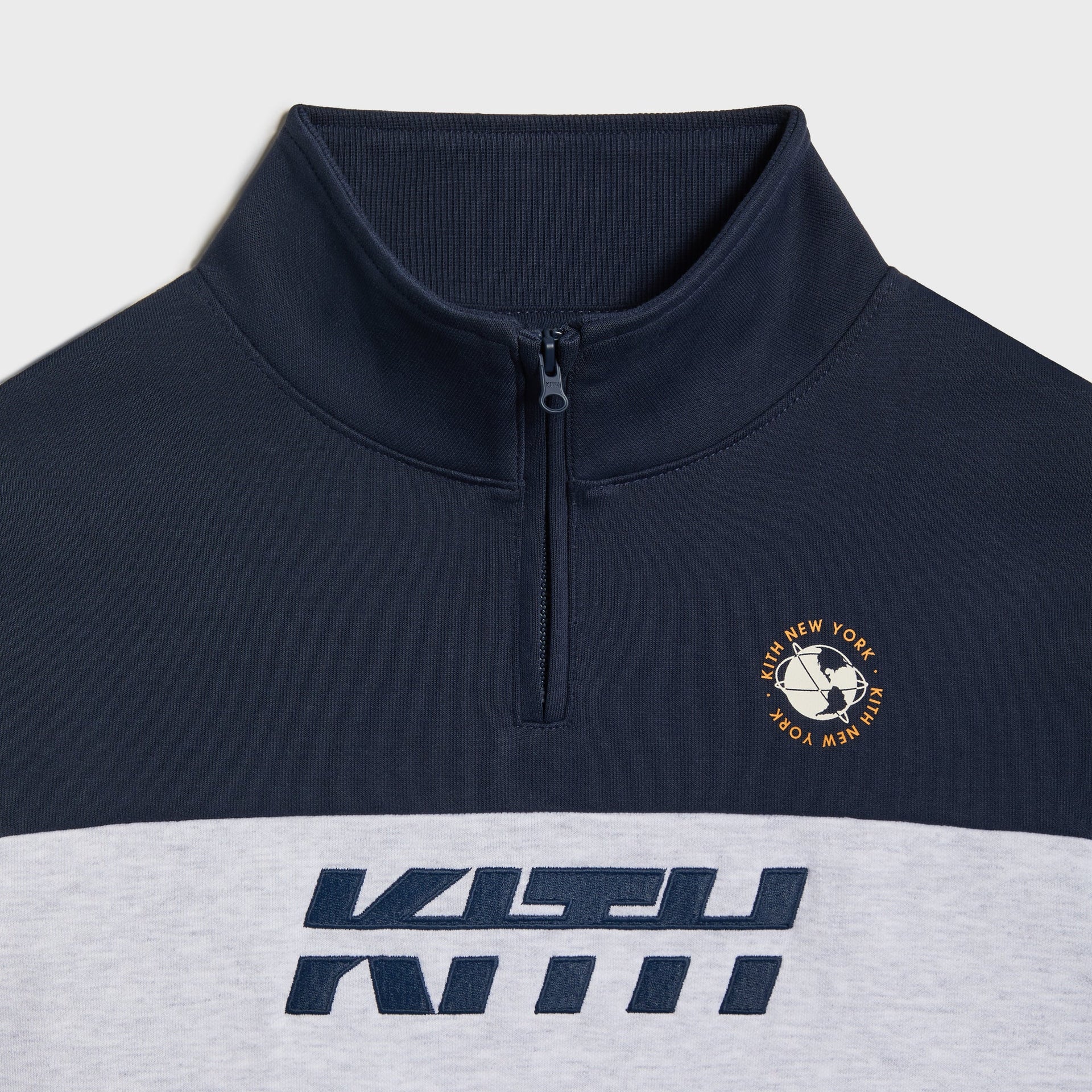 Kith Kids Logo Blocked Hunter Quarter Zip - Nocturnal - PH