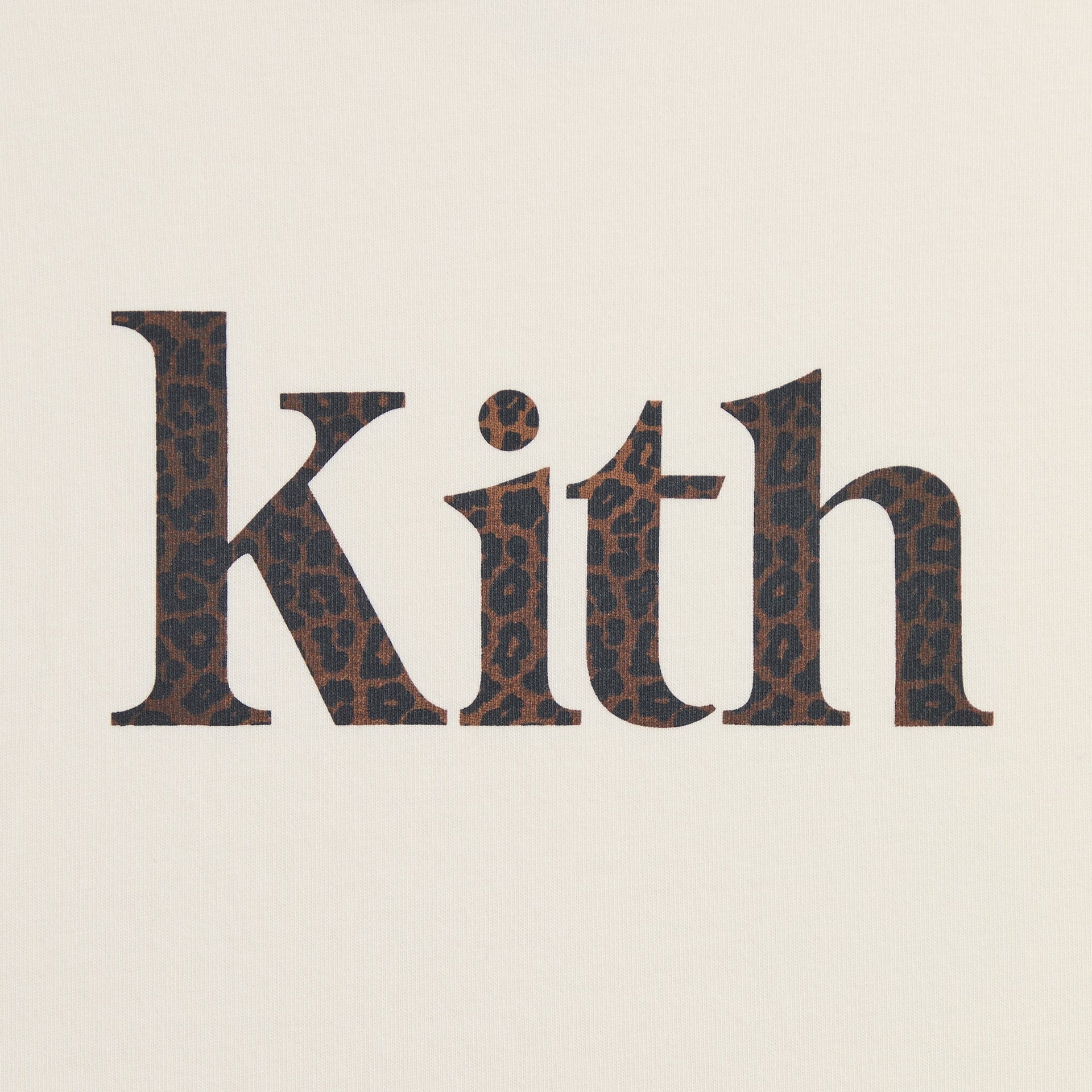 Kith Kids Leopard Serif Leonard Tee - Sandrift - PH