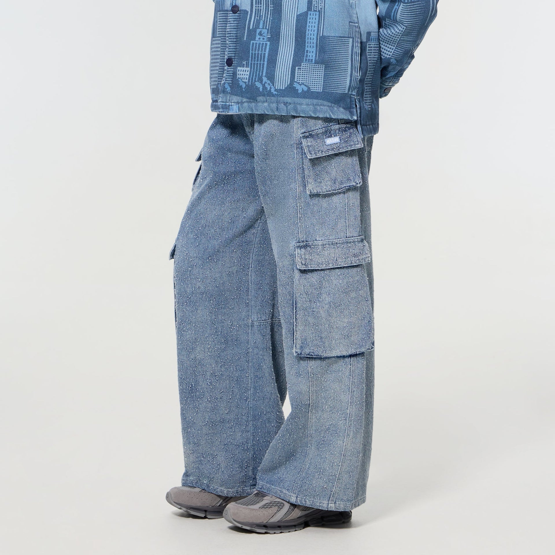 Kith Kids Textured Denim Zane Cargo Pant - Indigo - PH