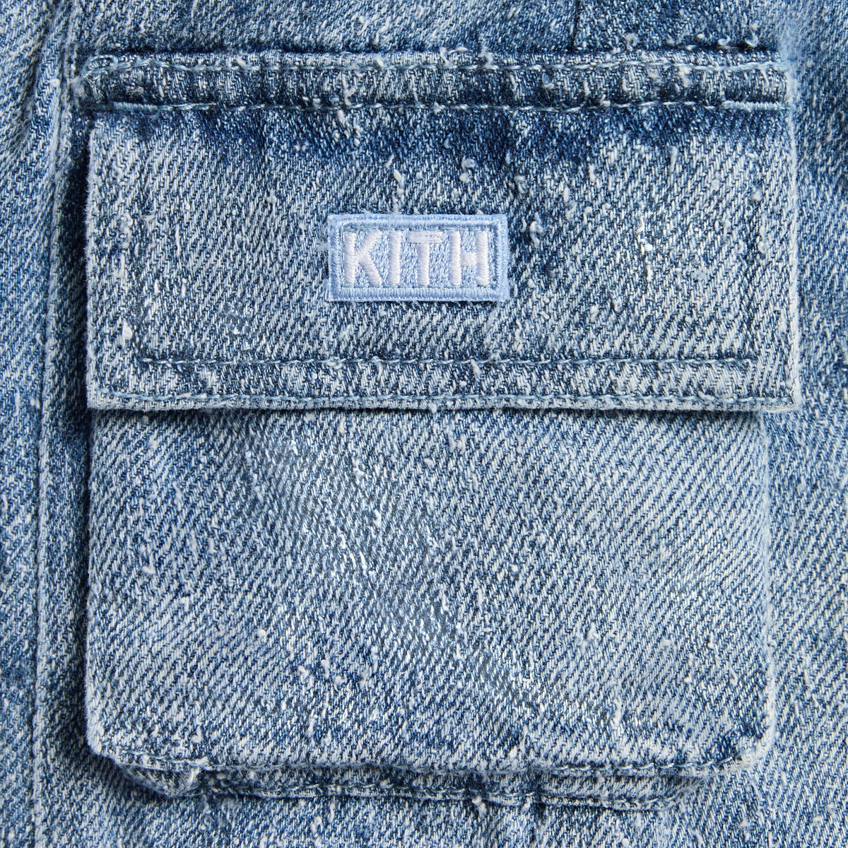 Kith Kids Textured Denim Zane Cargo Pant - Indigo