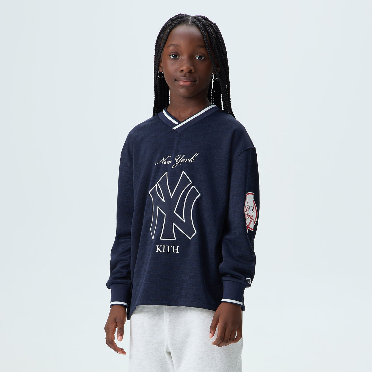 Kith Kids for the New York Yankees Monogram Malik Jersey - Nocturnal