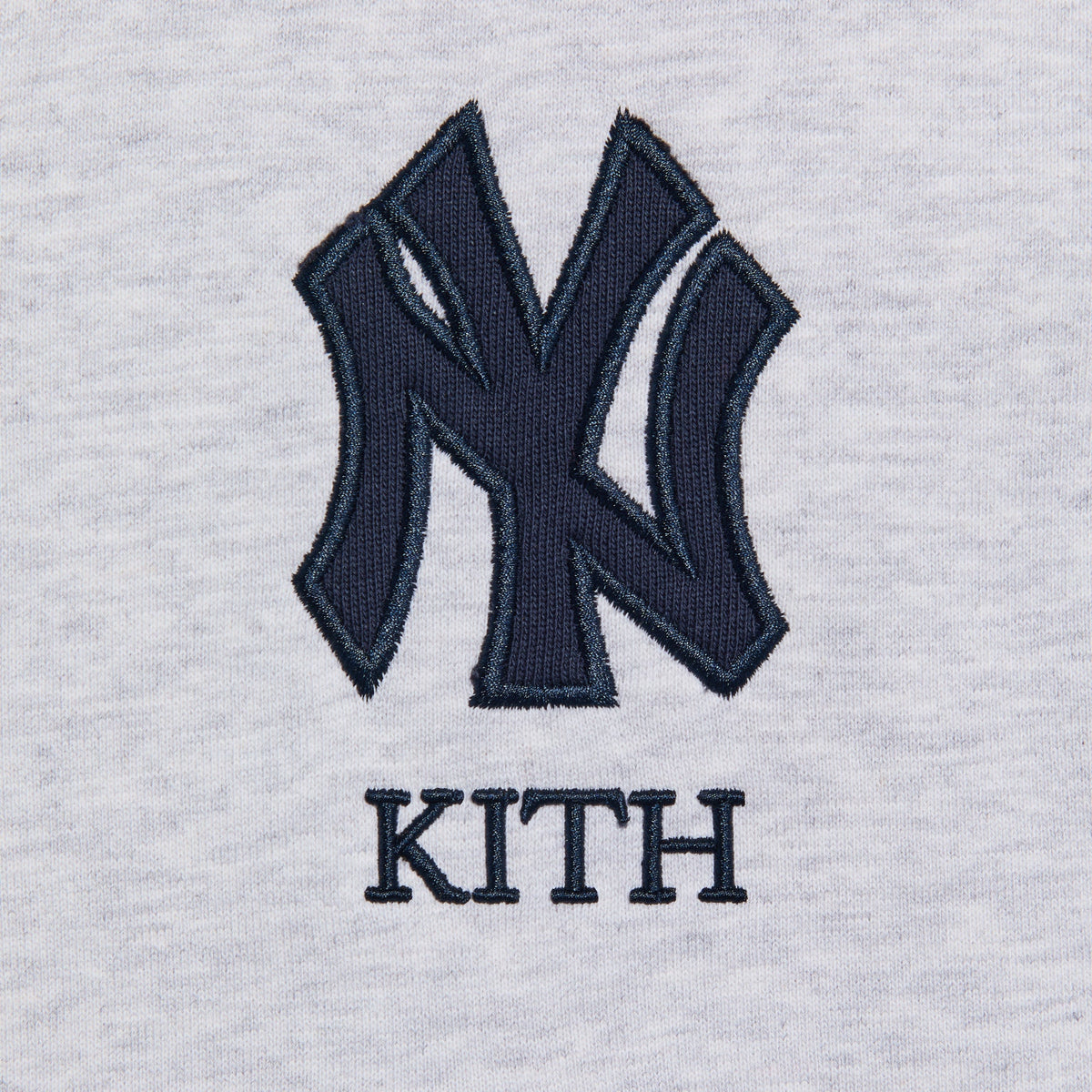 Kith Kids for the New York Yankees Nelson Zip Hoodie - Light Heather Grey