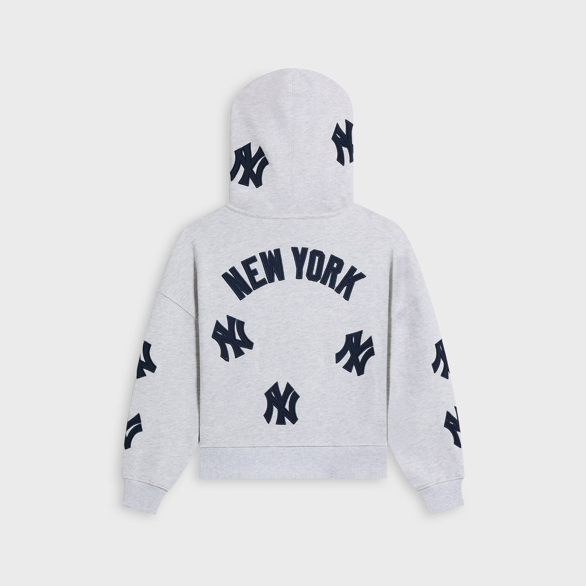 Kith Kids for the New York Yankees Nelson Zip Hoodie - Light Heather Grey - PH