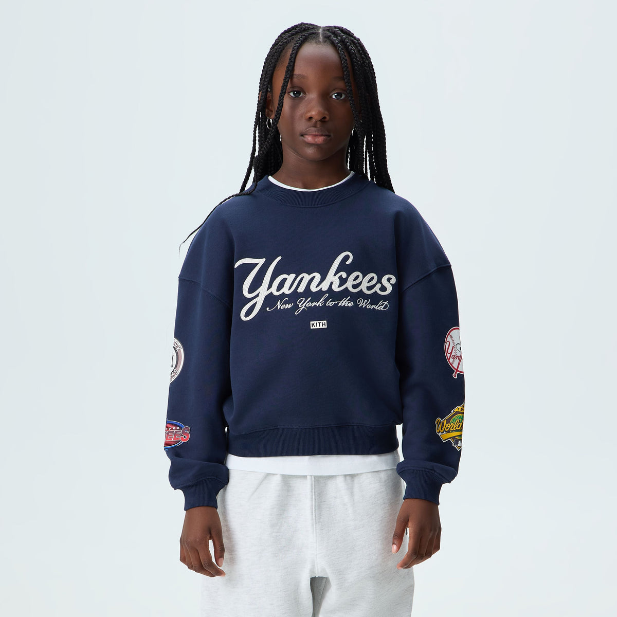 Kith Kids for the New York Yankees Nelson Crewneck - Nocturnal - PH