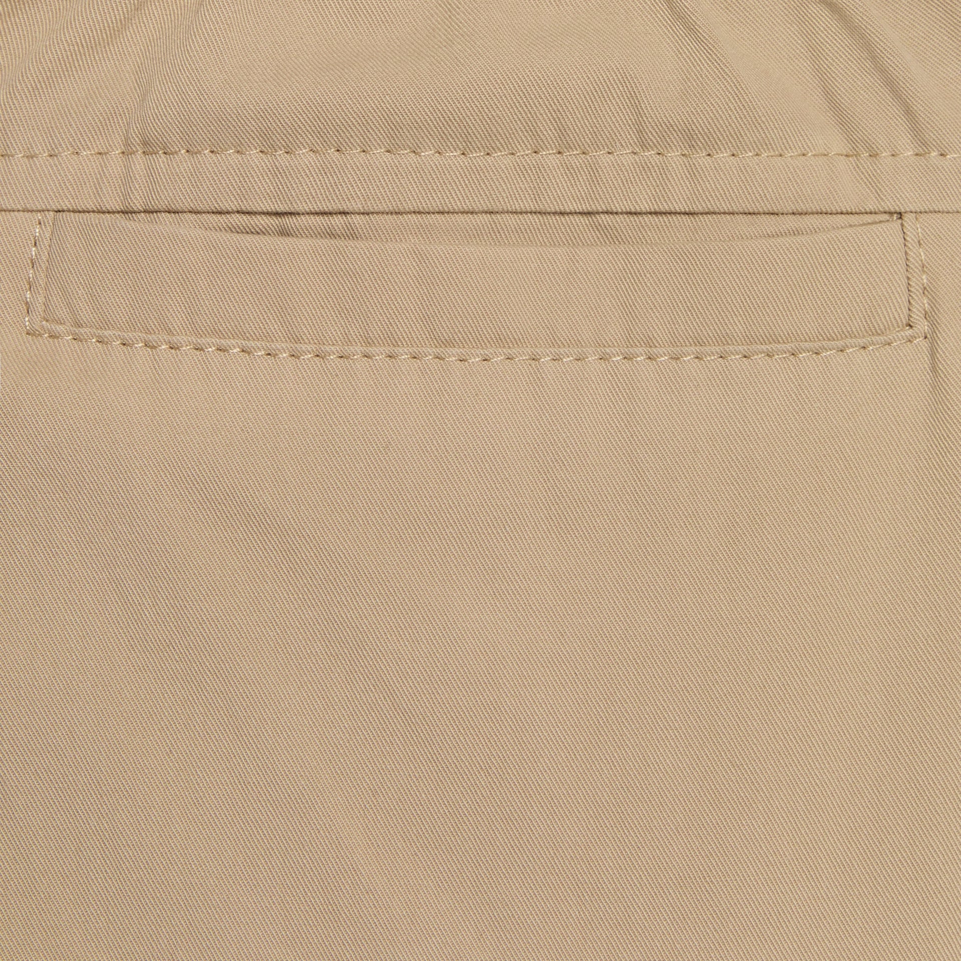 Kith Kids Chauncey Cargo Pant close-up of tan back welt pocket and topstitching