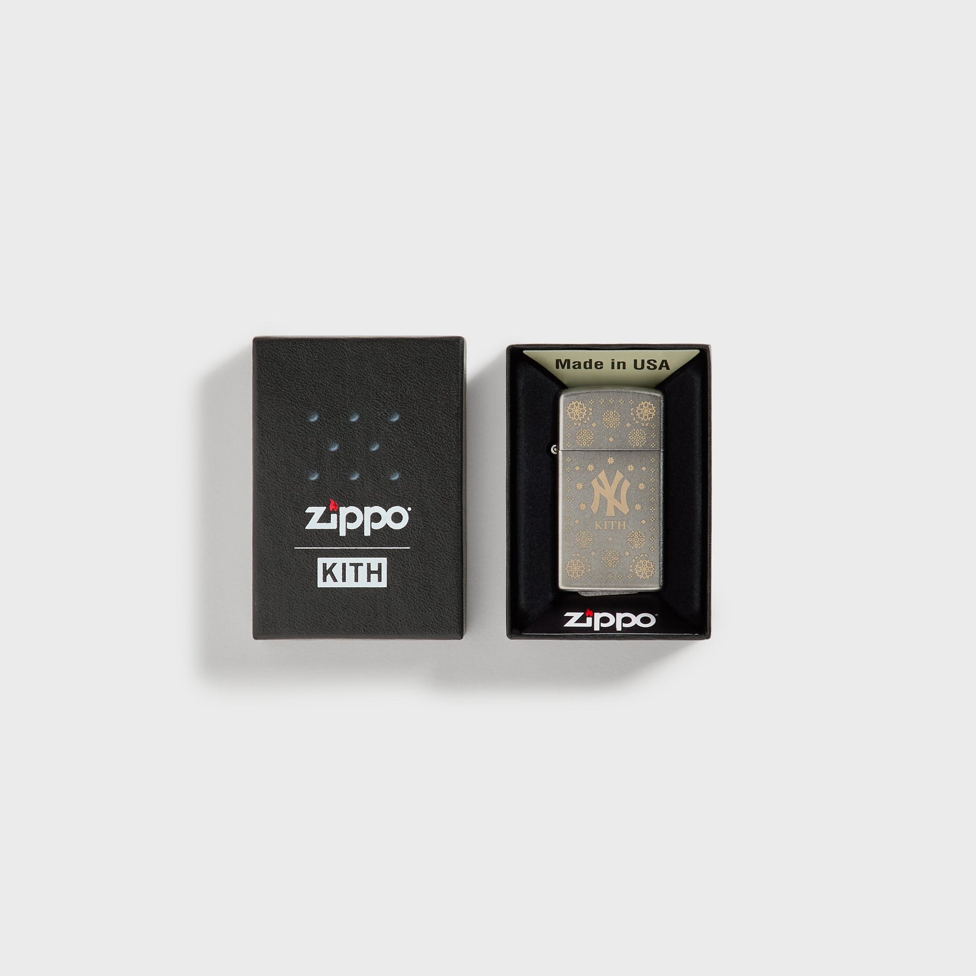 Kith for the New York Yankees Slim Zippo Lighter - Silver