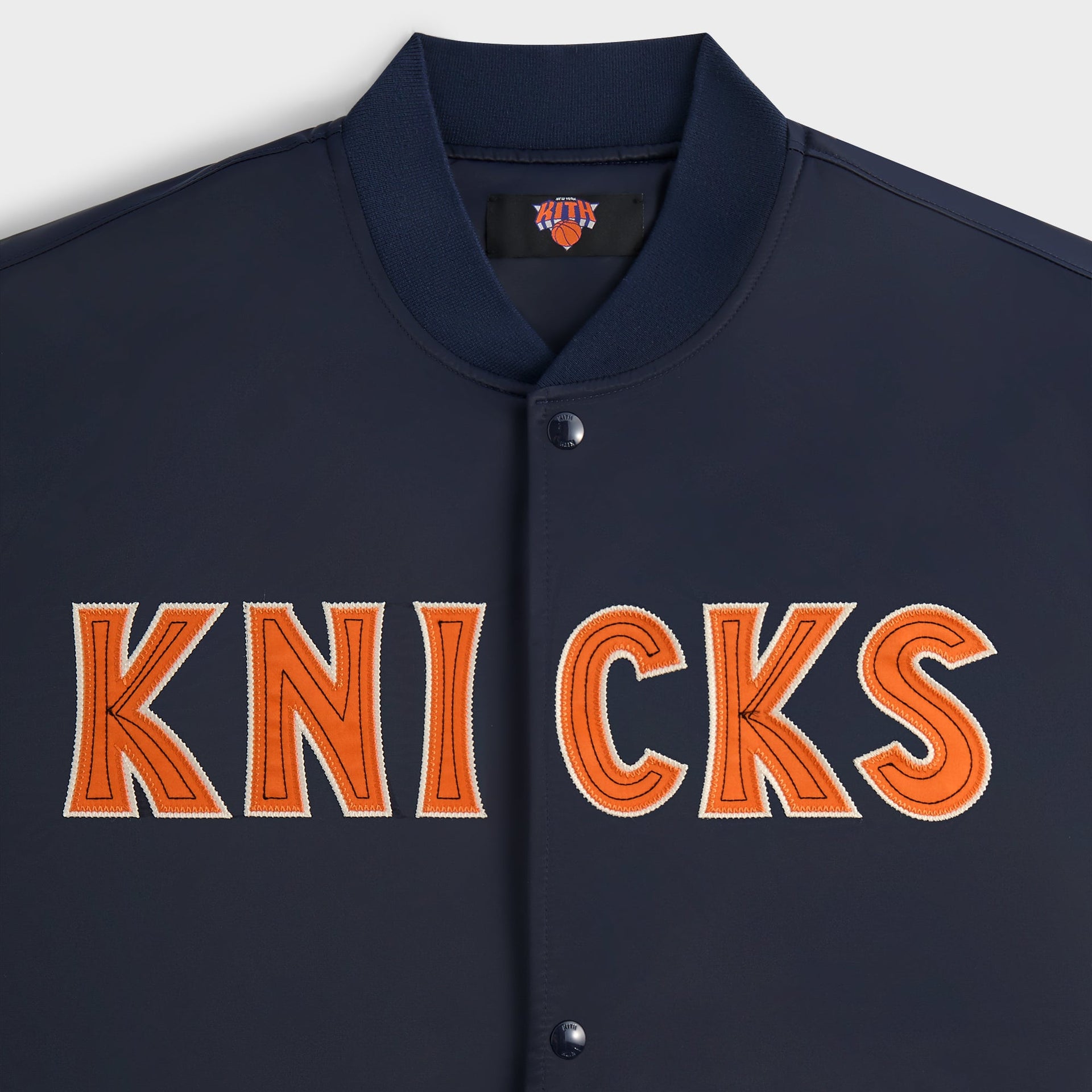 Kith for the New York Knicks Classic Satin Bomber Jacket - Nocturnal