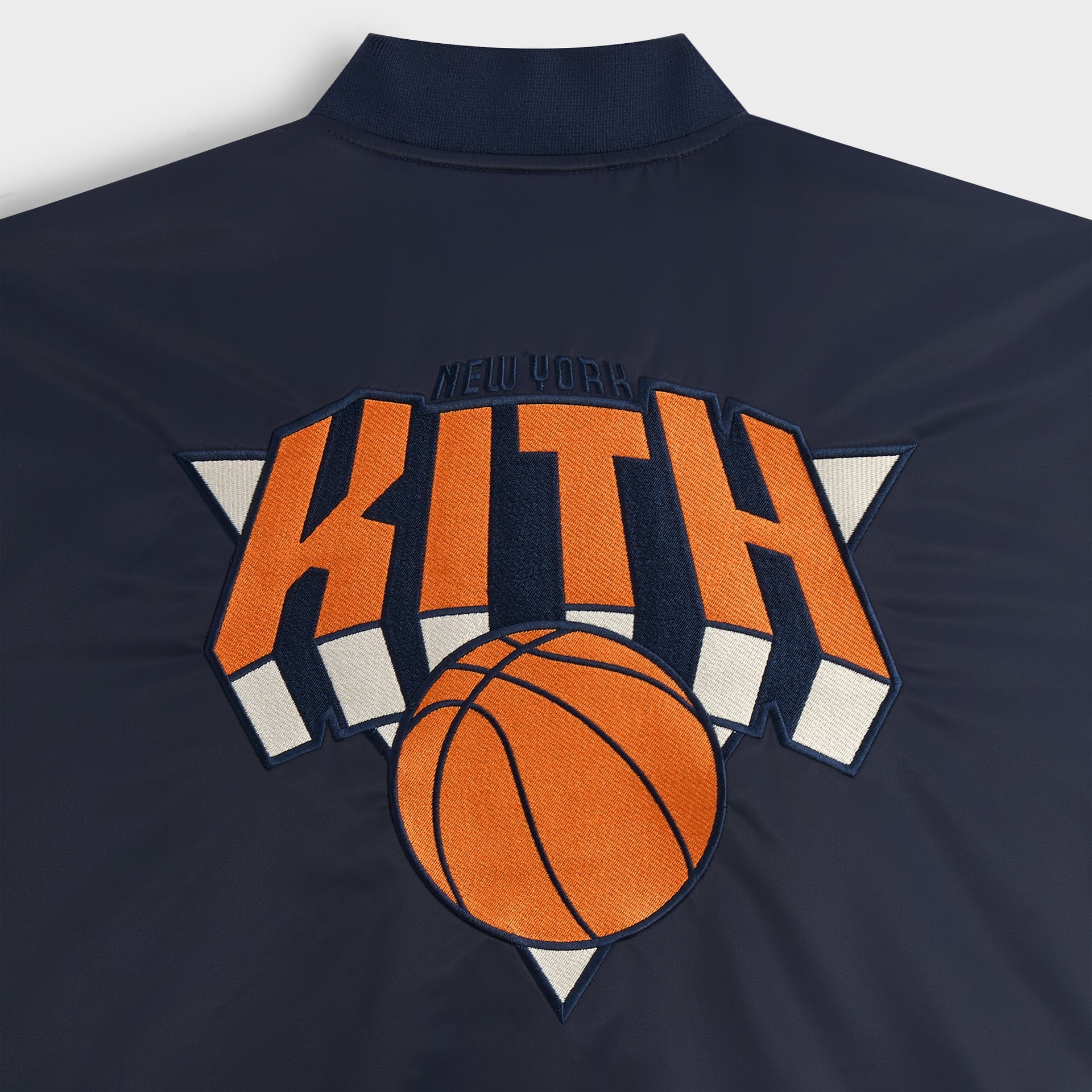 Kith for the New York Knicks Classic Satin Bomber Jacket - Nocturnal