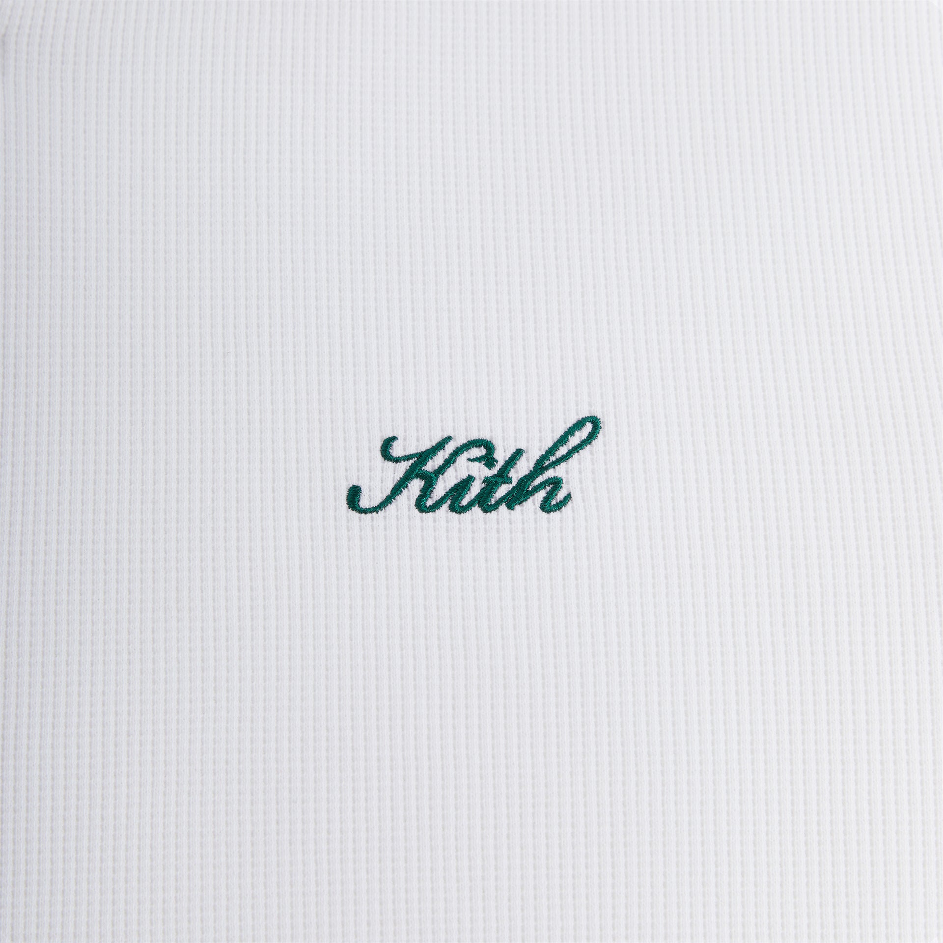 Kith Micro Waffle Drew Polo Shirt - White