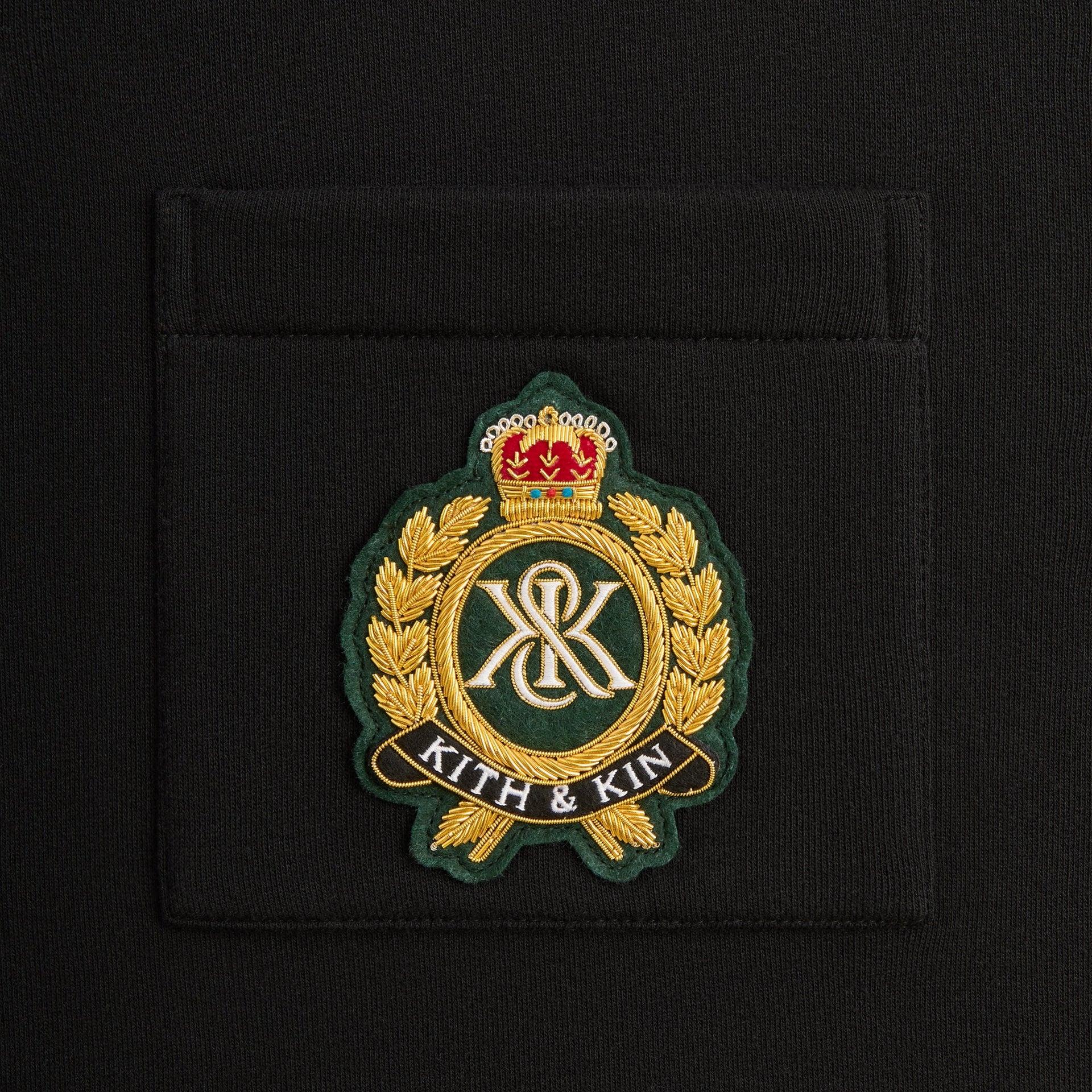 Kith Bullion Lauel Crest Nelson Pocket Rugby - Black