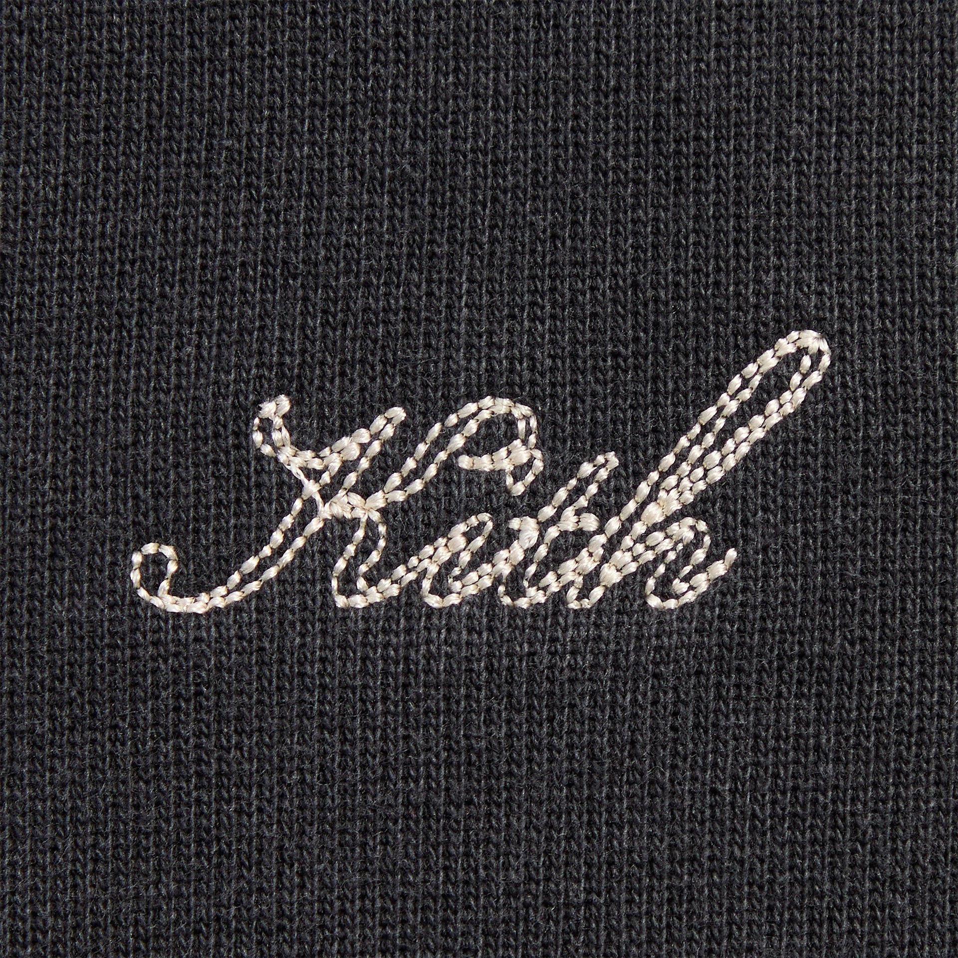 Kith Rib Neck Cropped Camden Hoodie - Black