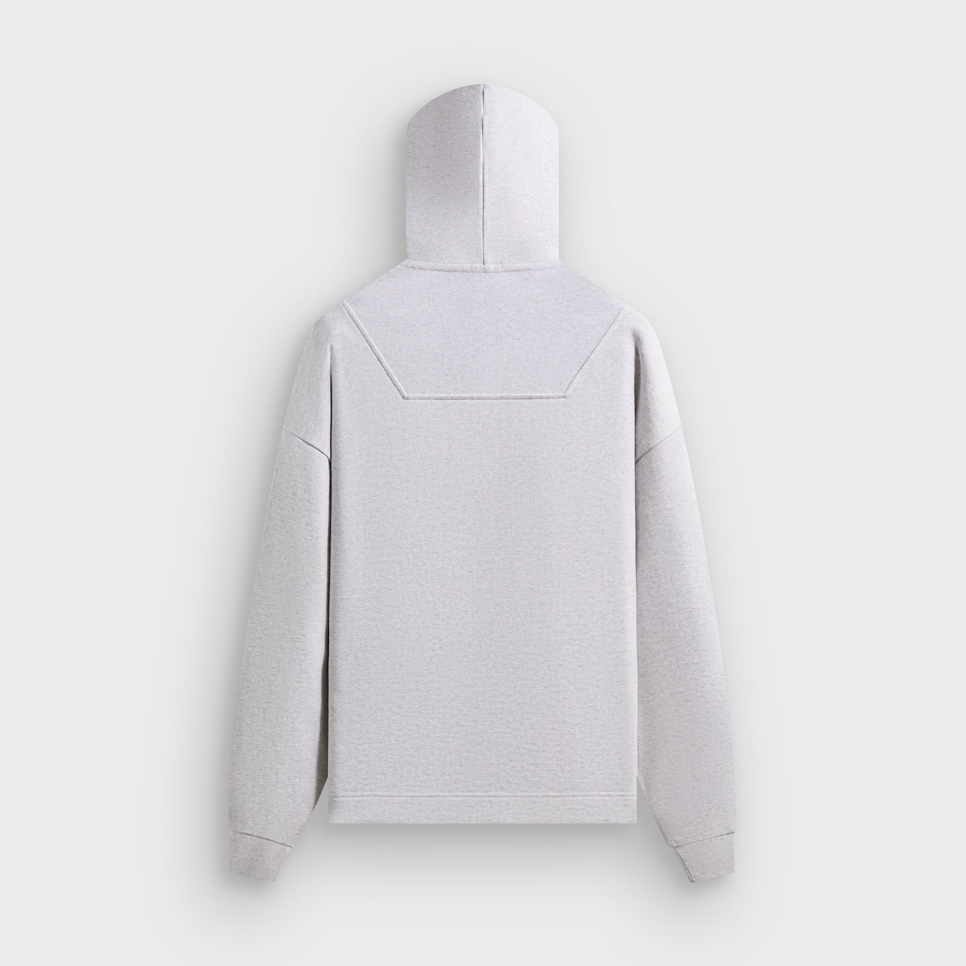 Kith Rib Neck Cropped Camden Hoodie - Light Heather Grey