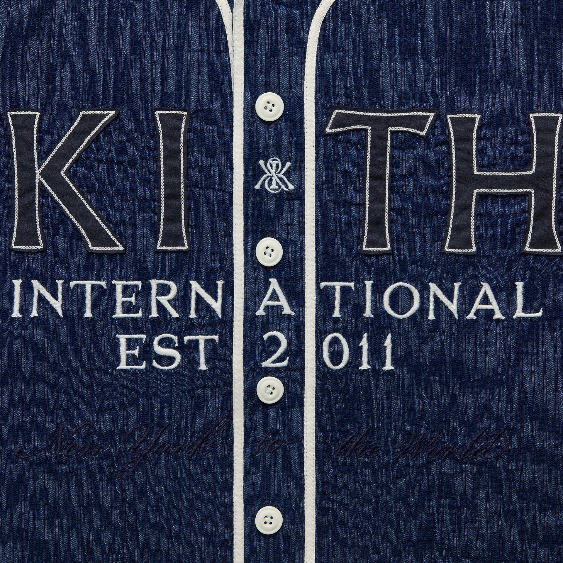 Kith Indigo Seersucker Daley Shirt - Dark Indigo