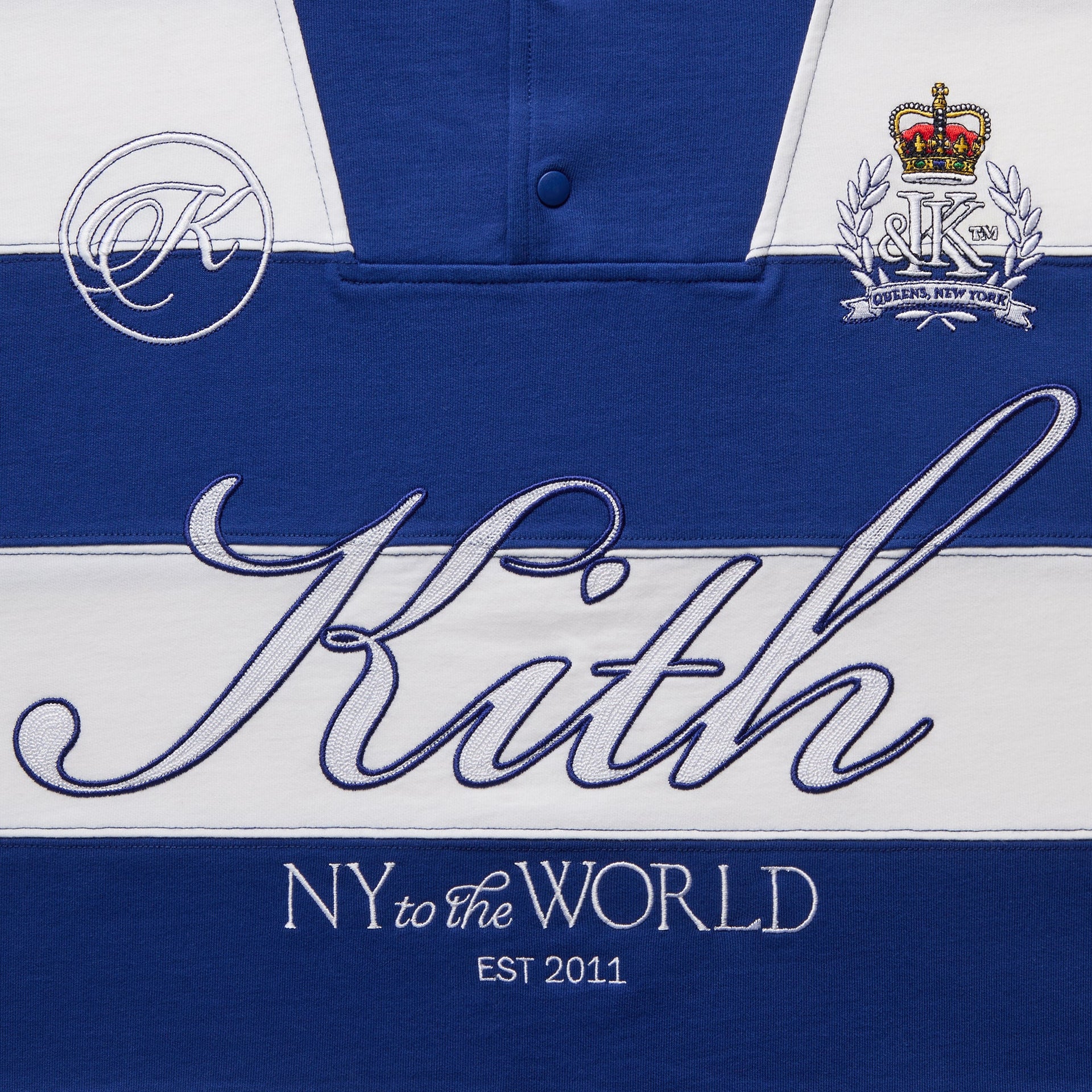 kith.mompact Fleece Striped Caleb Anorak Hoodie - Layer