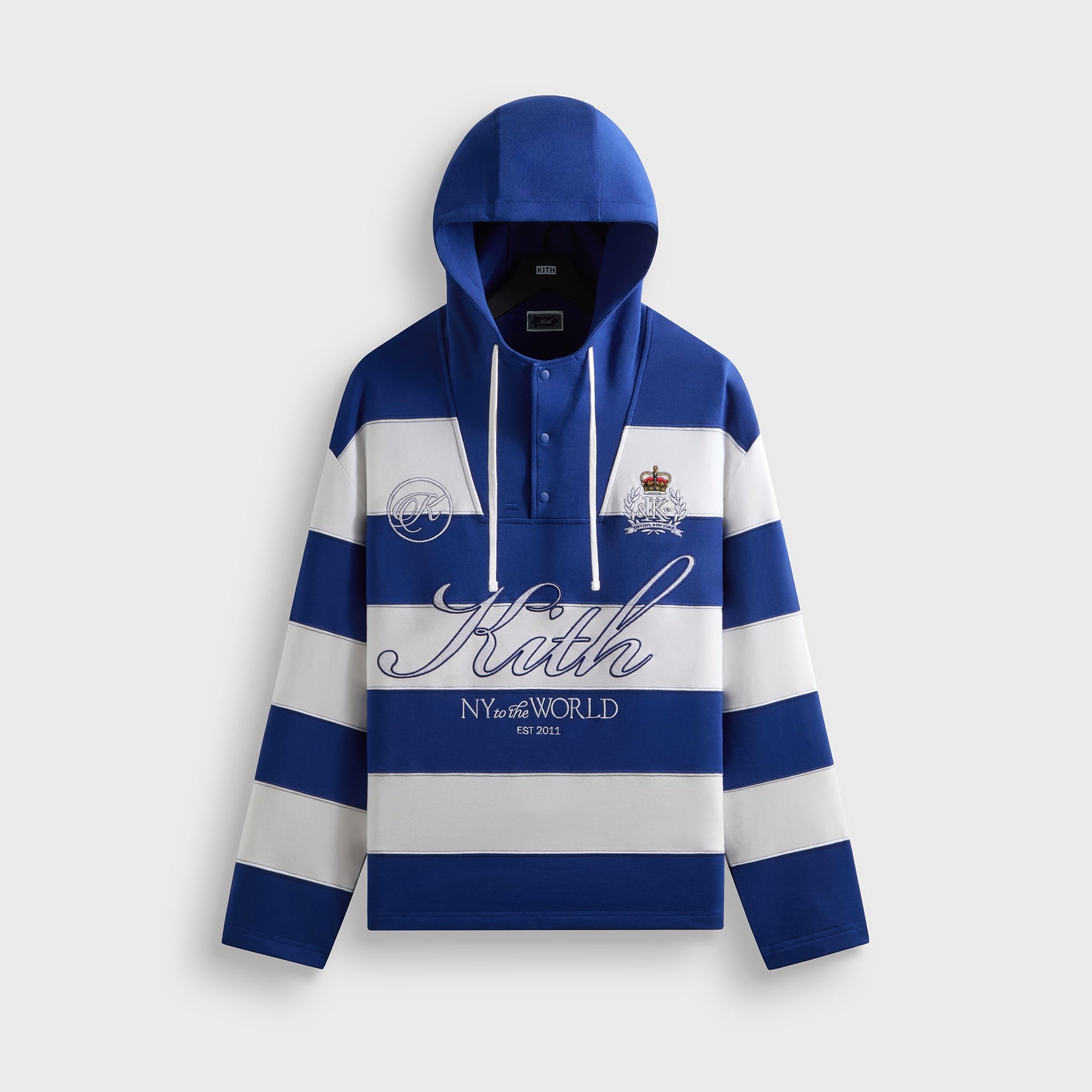 kith.mompact Fleece Striped Caleb Anorak Hoodie - Layer