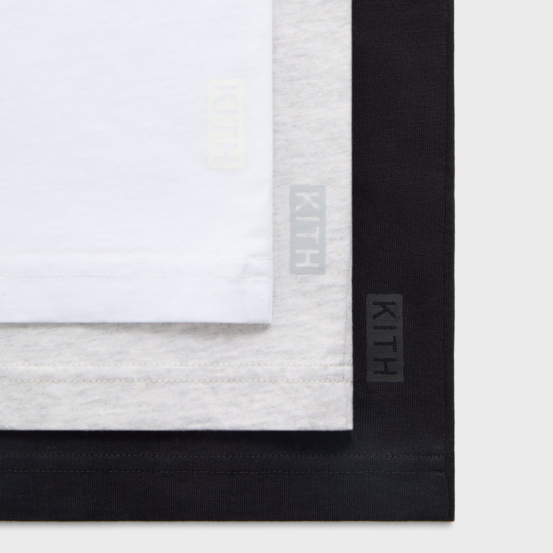 Kith 3-Pack Undershirt - White / Heather Grey / Black