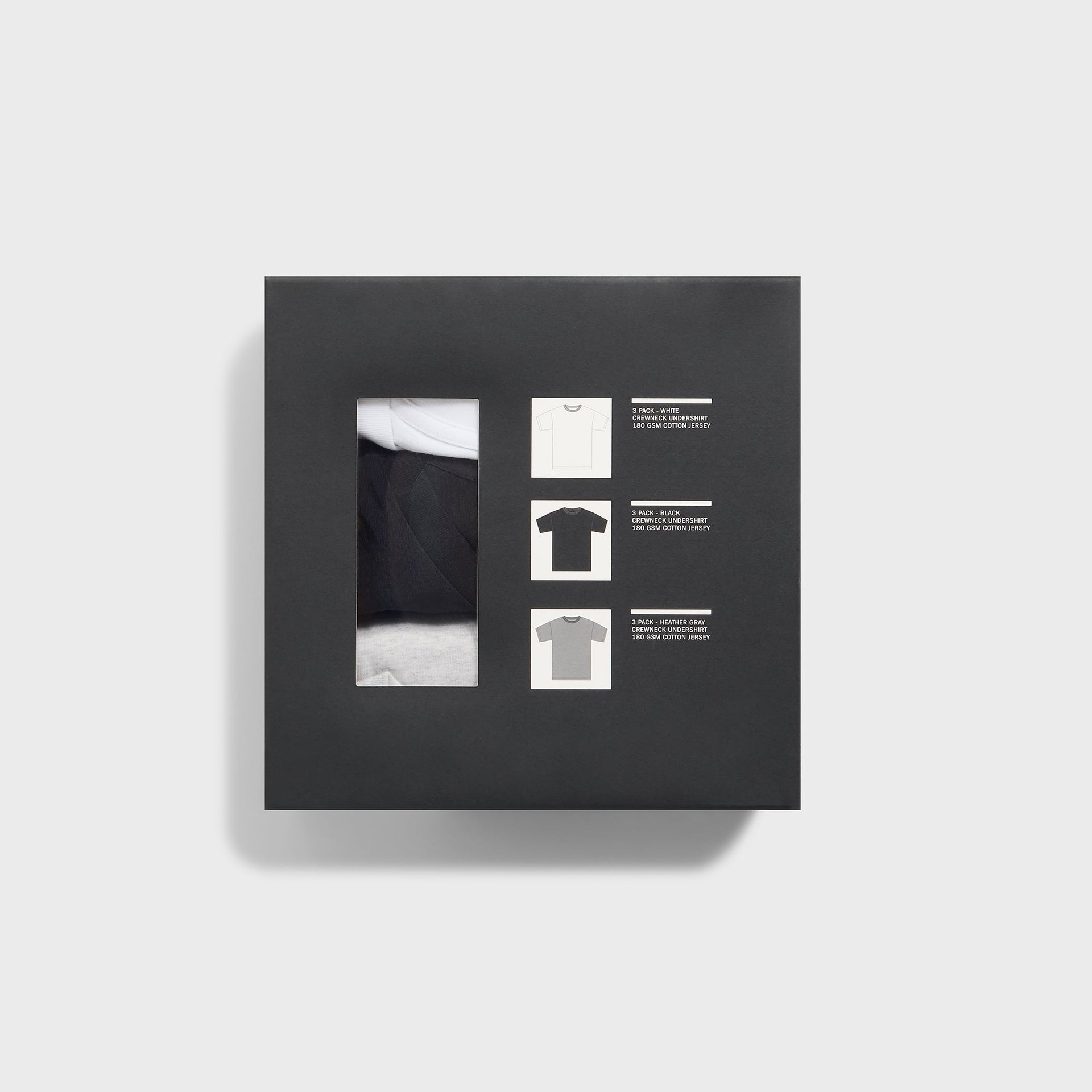 Kith 3-Pack Undershirt - White / Heather Grey / Black
