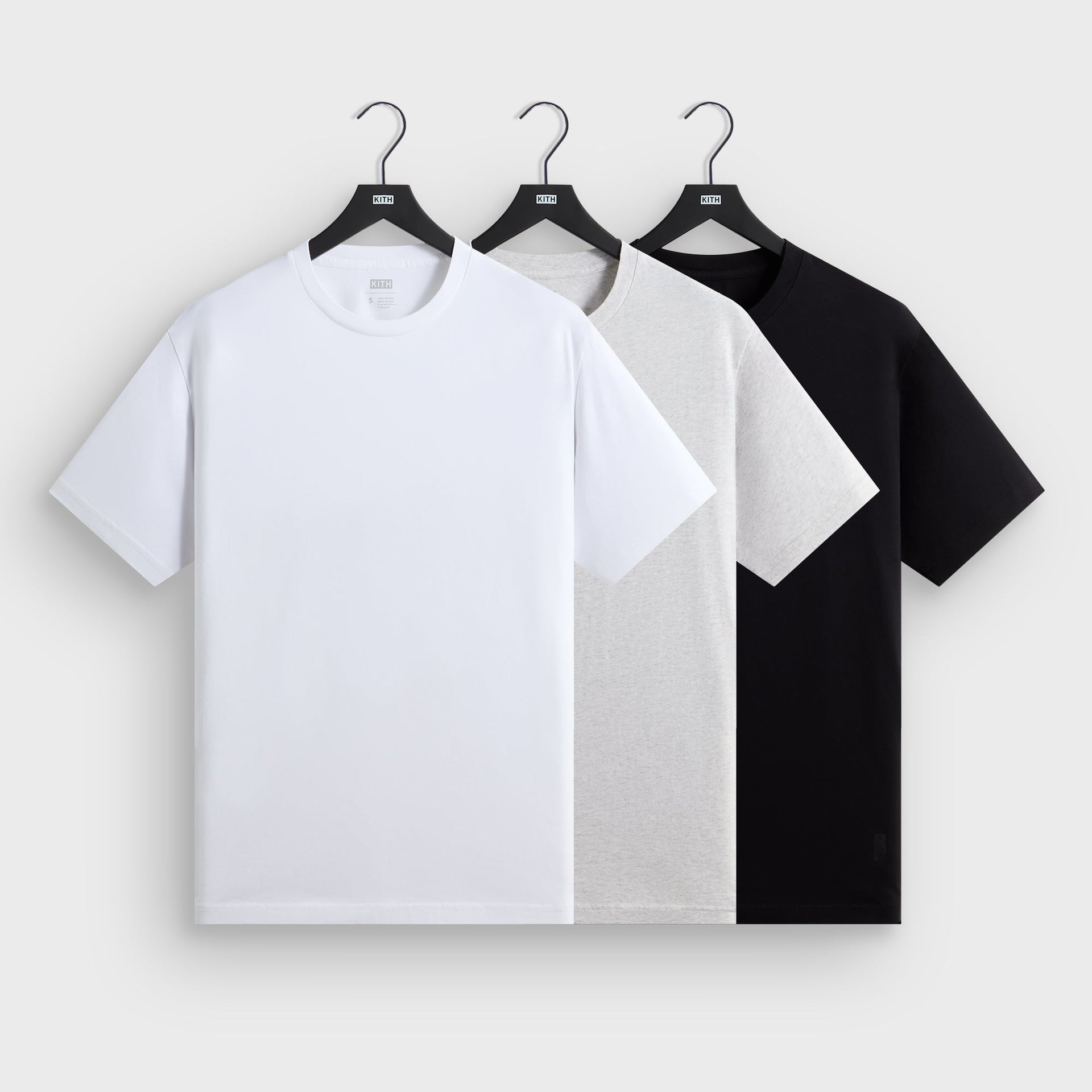 Kith 3-Pack Undershirt - White / Heather Grey / Black